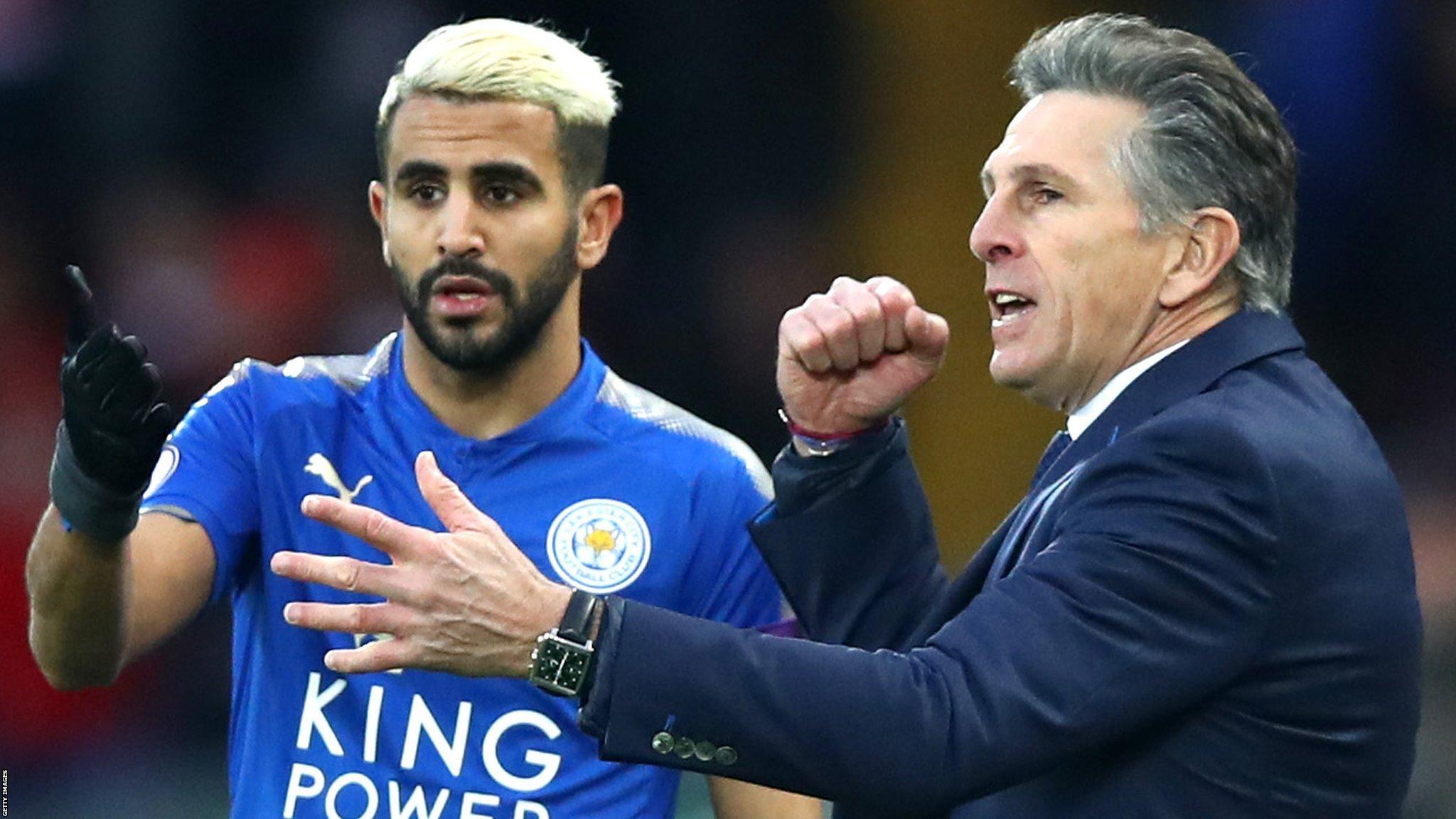 Riyad Mahrez and Claude Puel