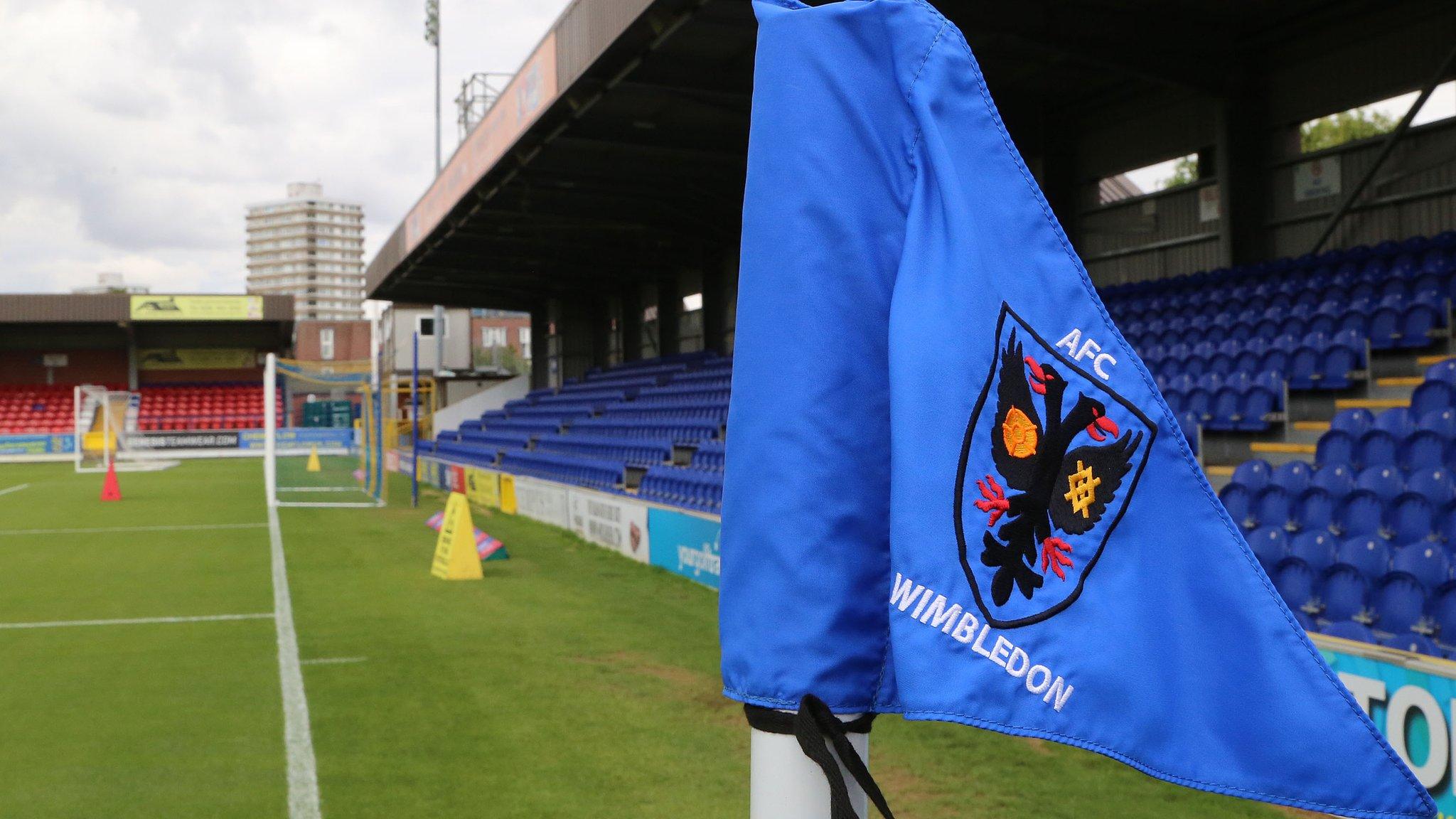 A cornerflag at AFC Wimbledon's Kingsmeadow ground