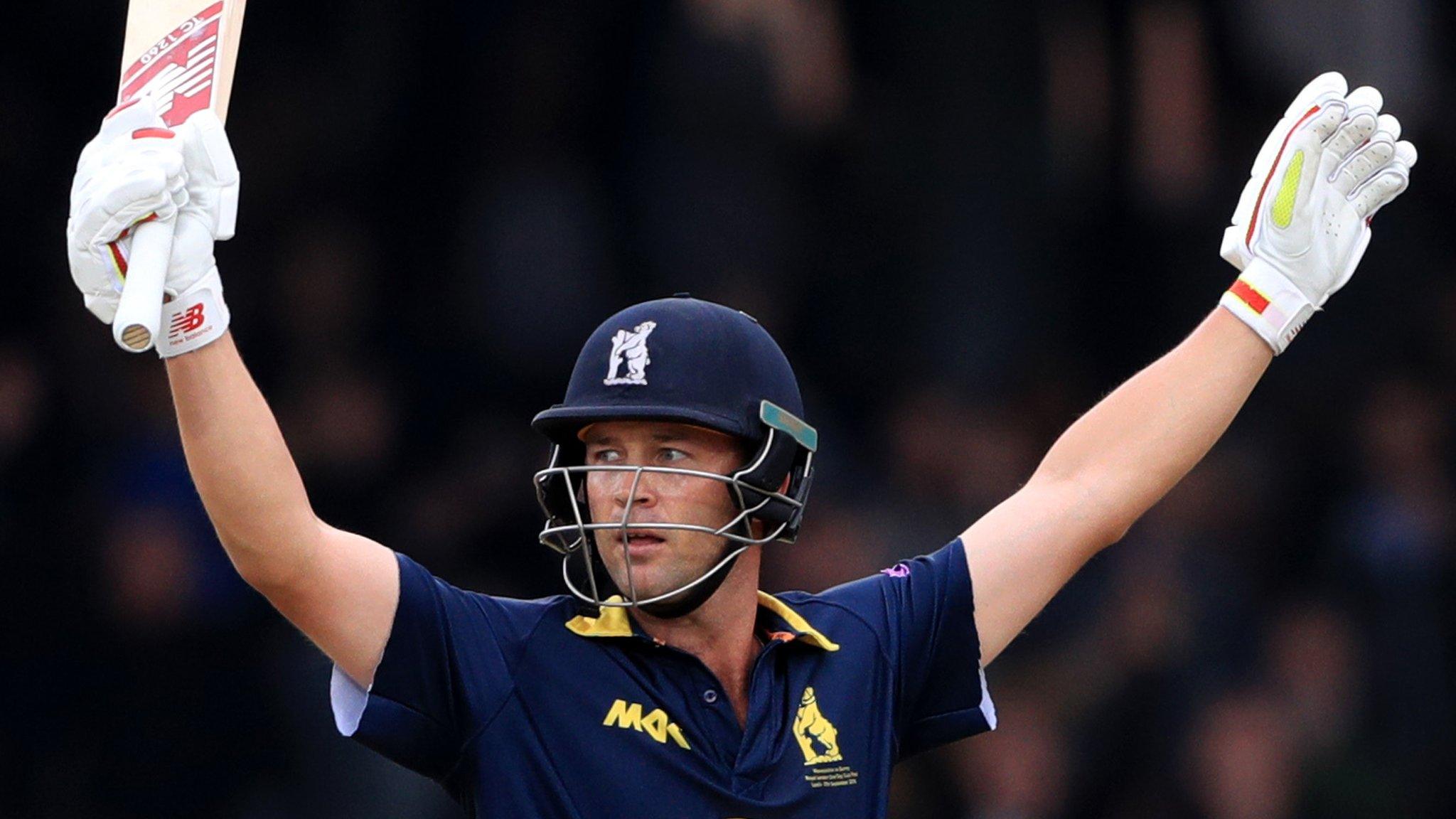 Jonathan Trott celebrates win