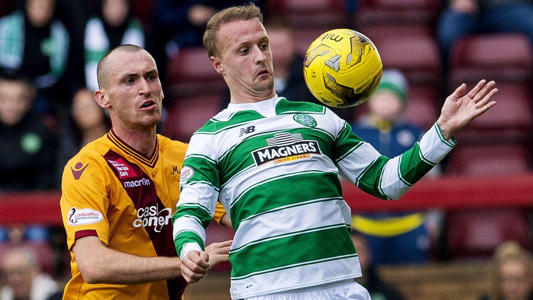 Leigh Griffiths playing for Celtic against Motherwell