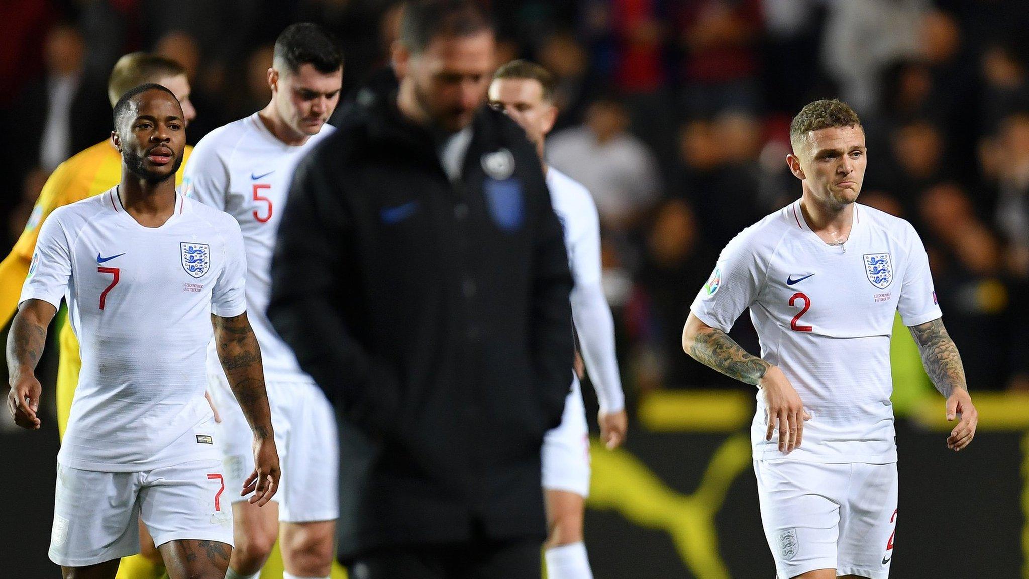 England players trudge off at full-time