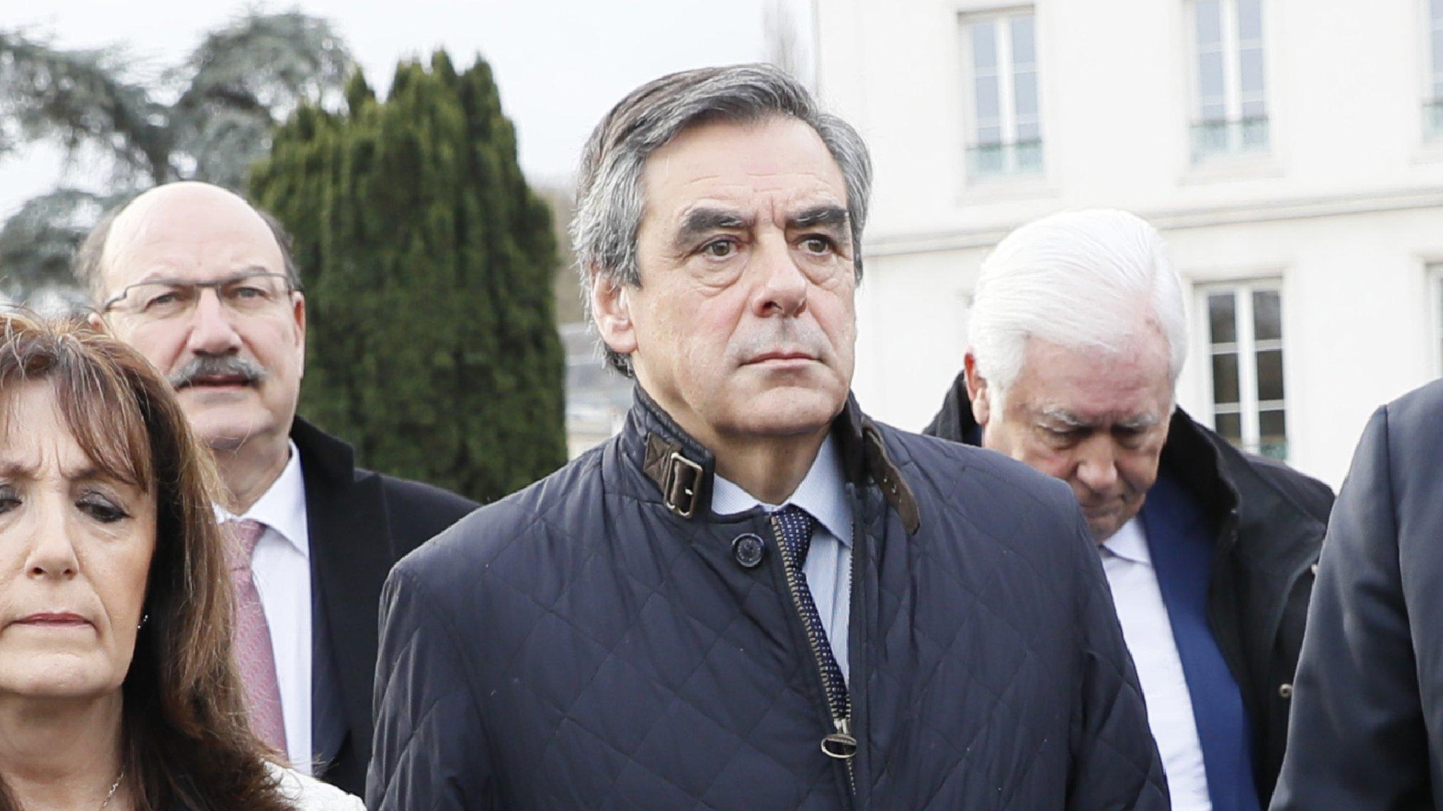 Former French Prime minister and surprise winner of the first round of France's rightwing presidential primary Francois Fillon in Viry-Chatillon, south of Paris, on 22 November 2016