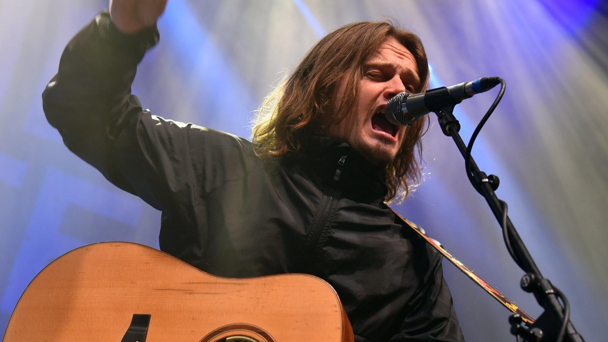 Jamie Webster on stage at the Shepherds Bush Empire at an earlier tour date