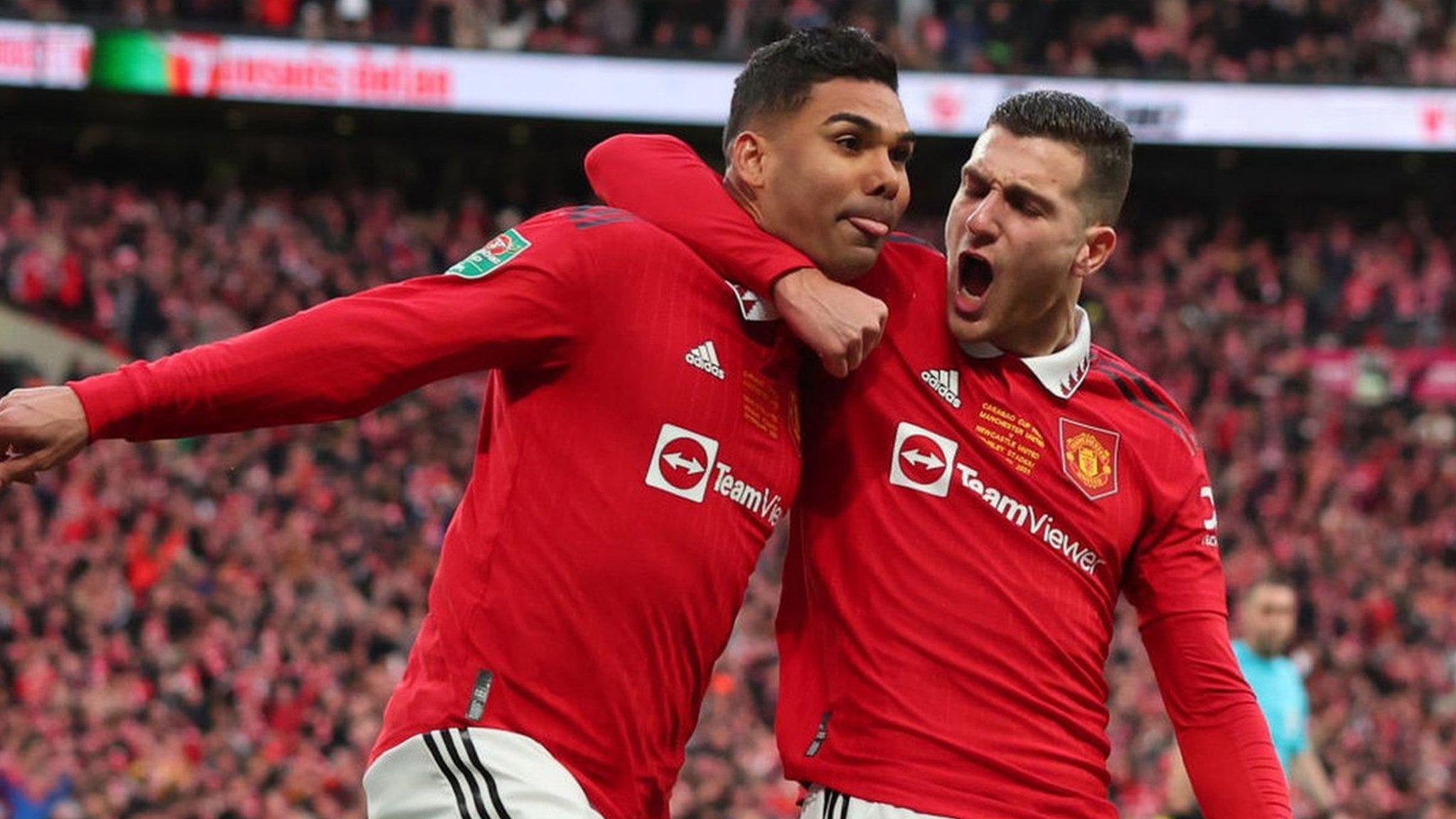 Casemiro got the ball rolling for Manchester United at Wembley with a first-half header to open the scoring