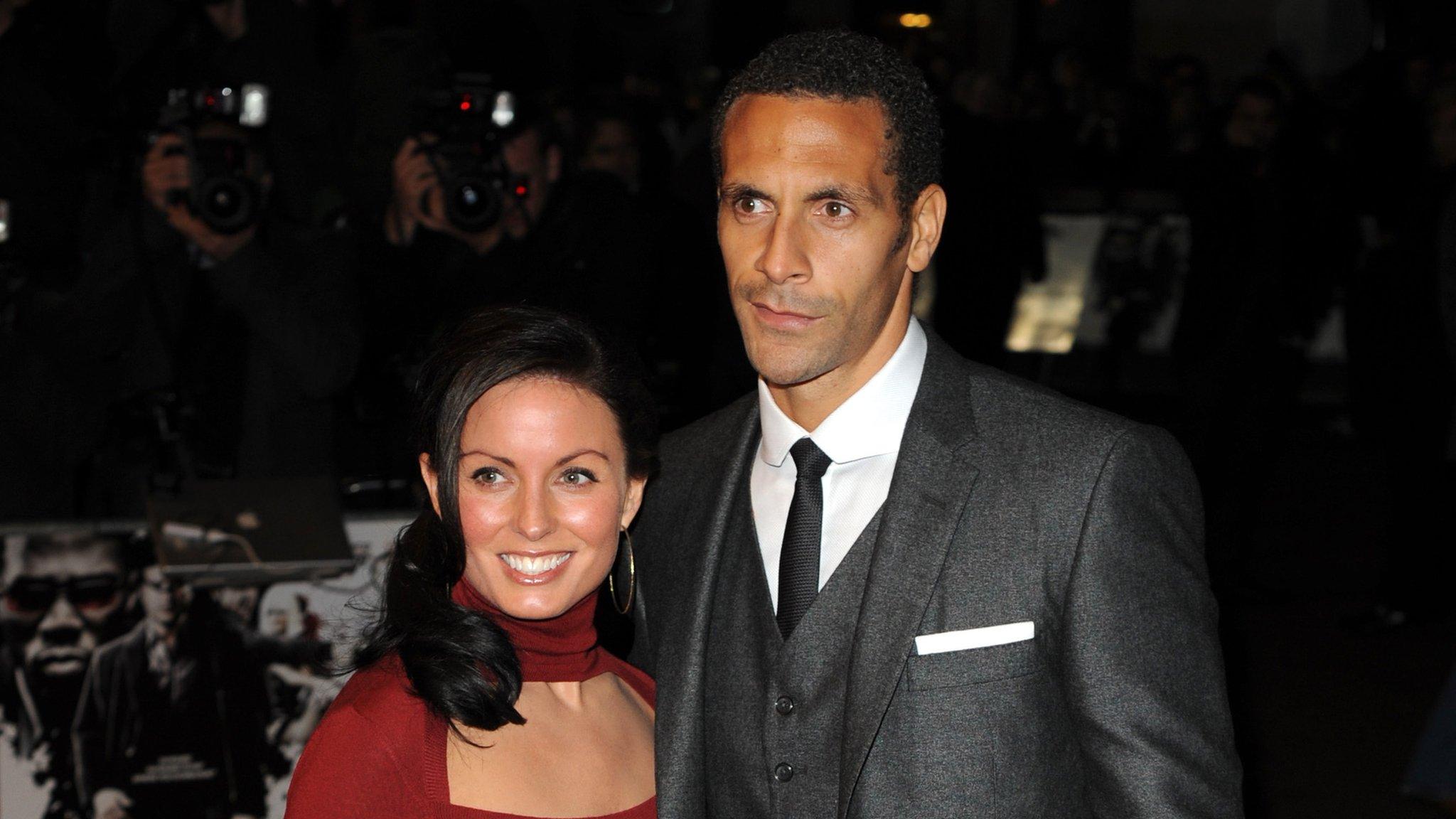 Rio Ferdinand and wife Rebecca Ellison at the premiere for Dead Man Running at the Odeon West End Cinema in Leicester Square, London.