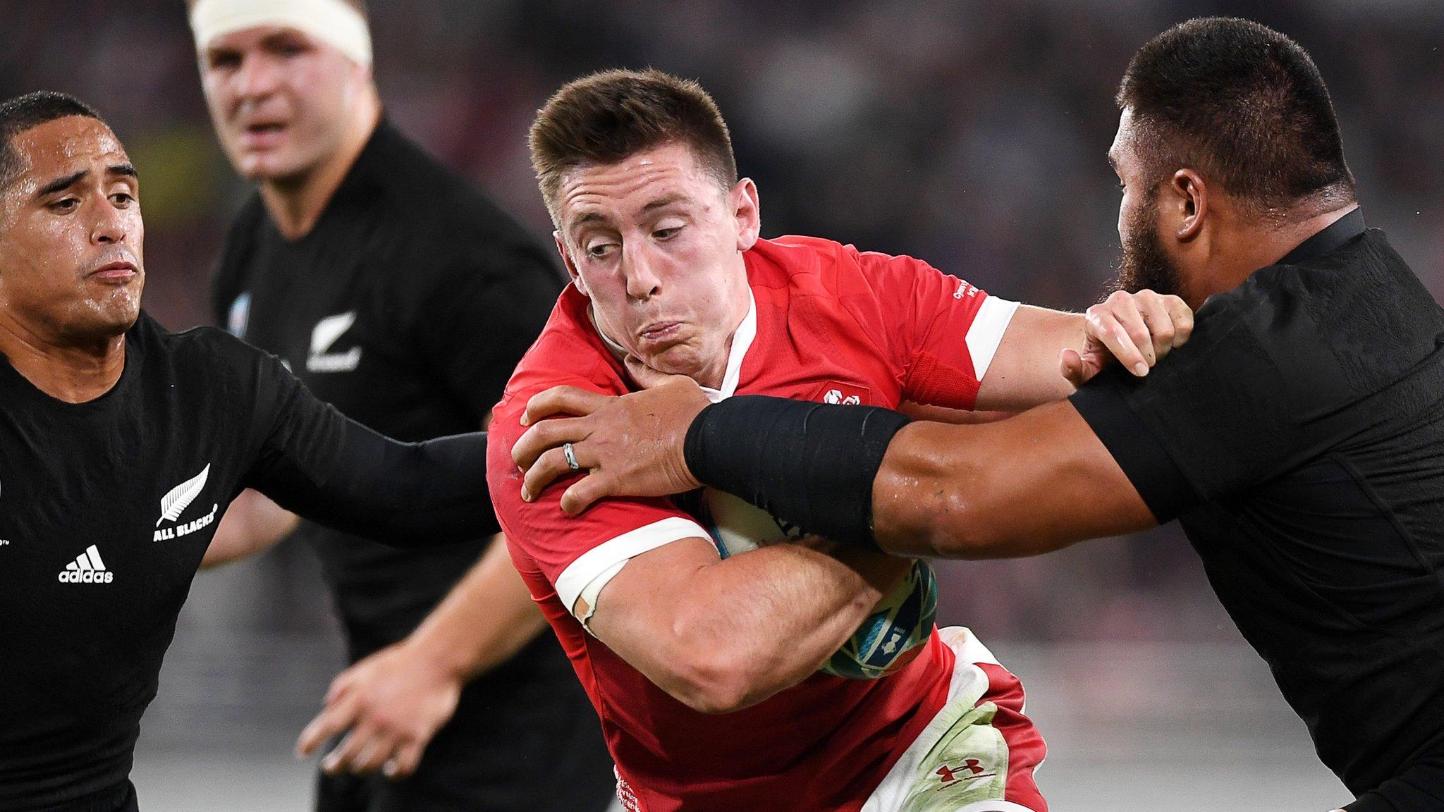 Wales wing Josh Adams in action against New Zealand