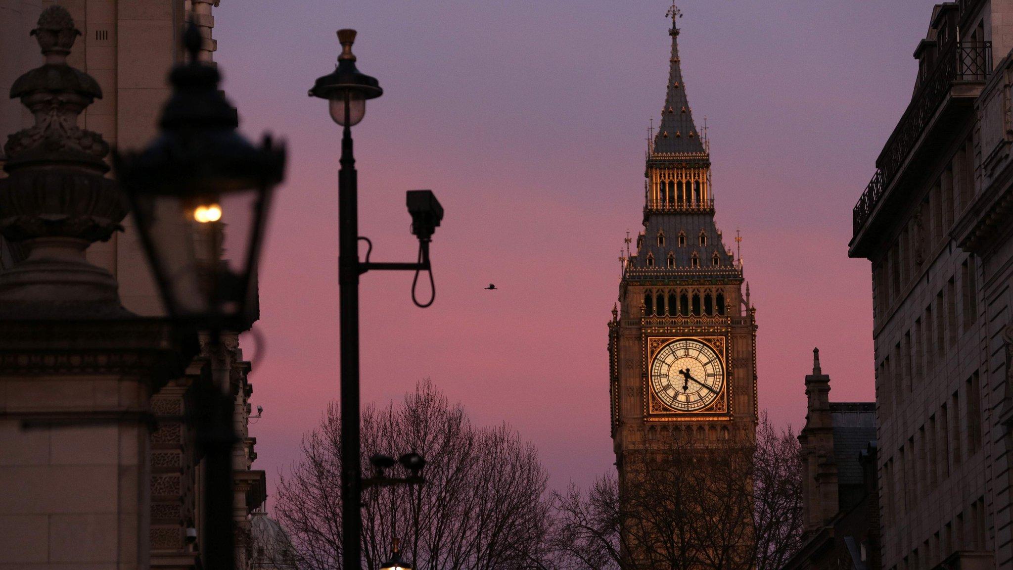 Big Ben as sun sets