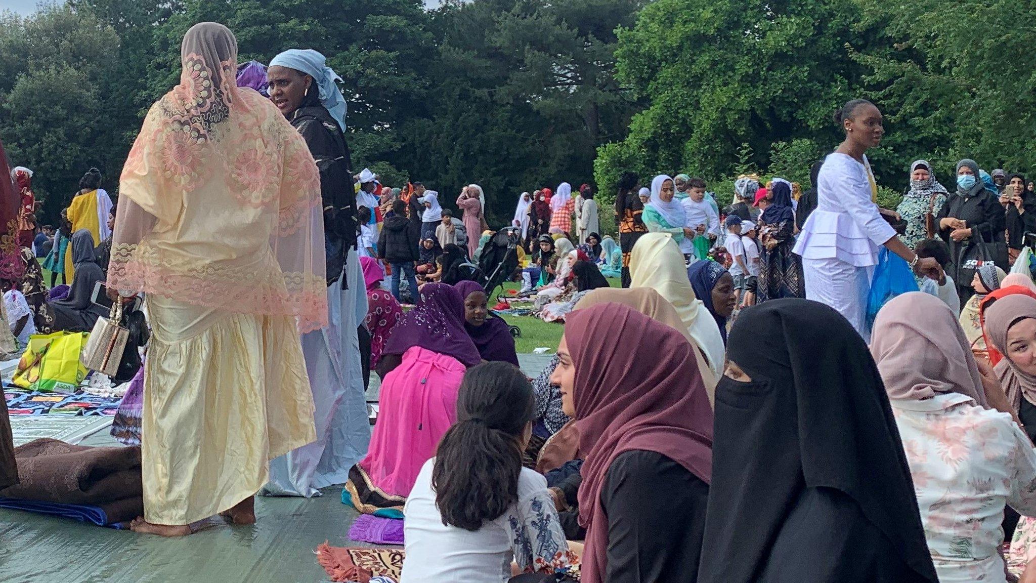 Eid prayers in the Peterborough park