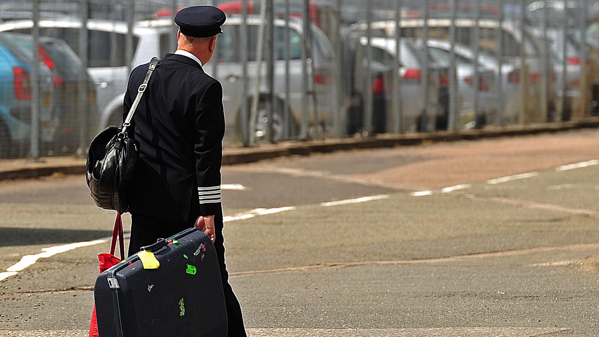 Pilot with bag