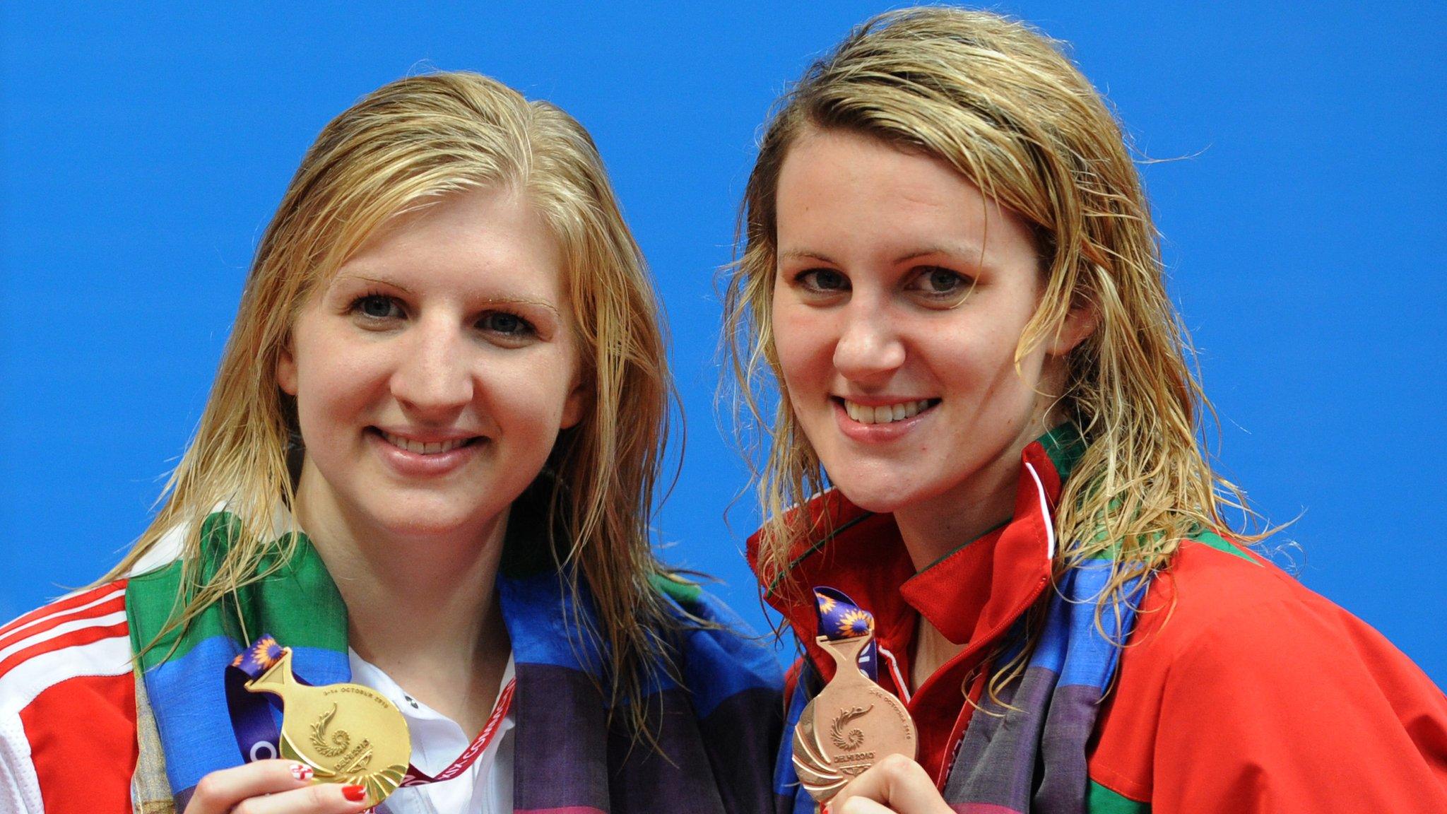 Rebecca Adlington (left) with Jazz Carlin