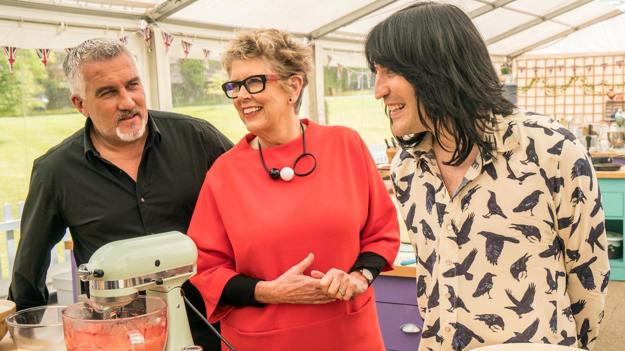 Paul Hollywood, Prue Leith and Noel Fielding