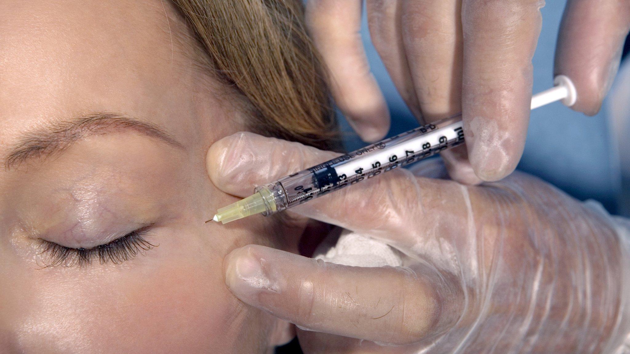 Woman having botox