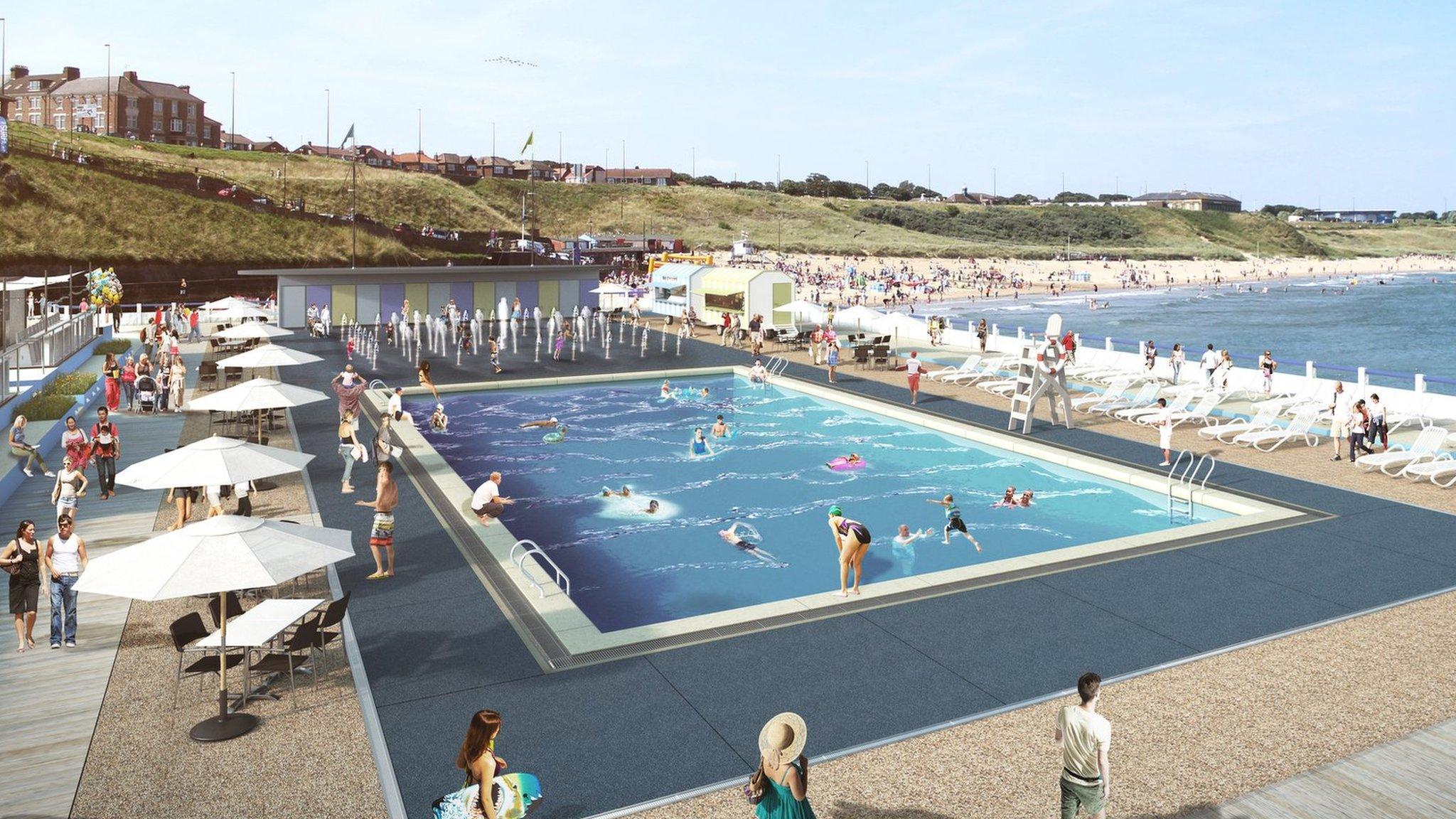 Artist's impression of restored pool