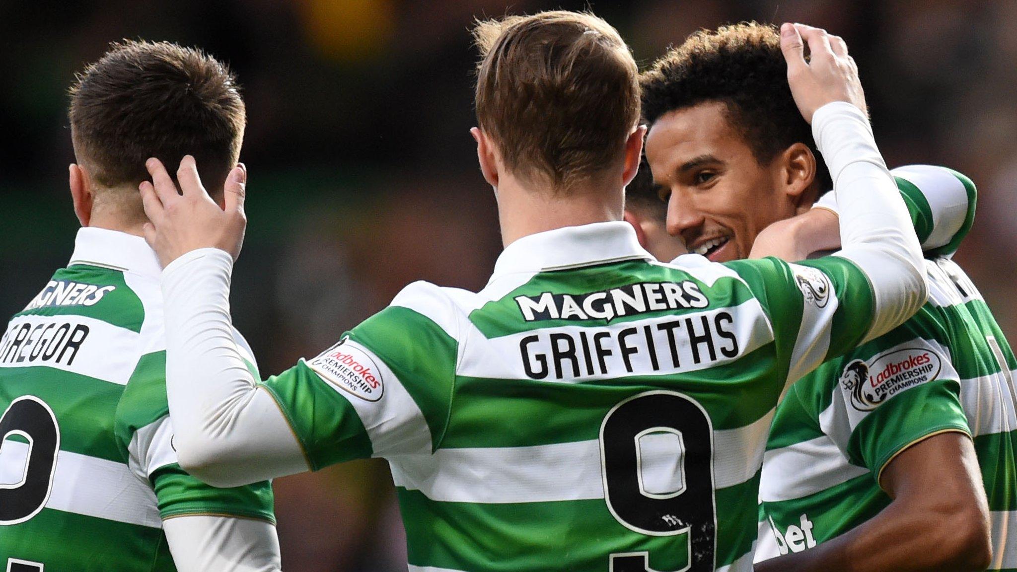 Celtic celebrate Scott Sinclair's goal