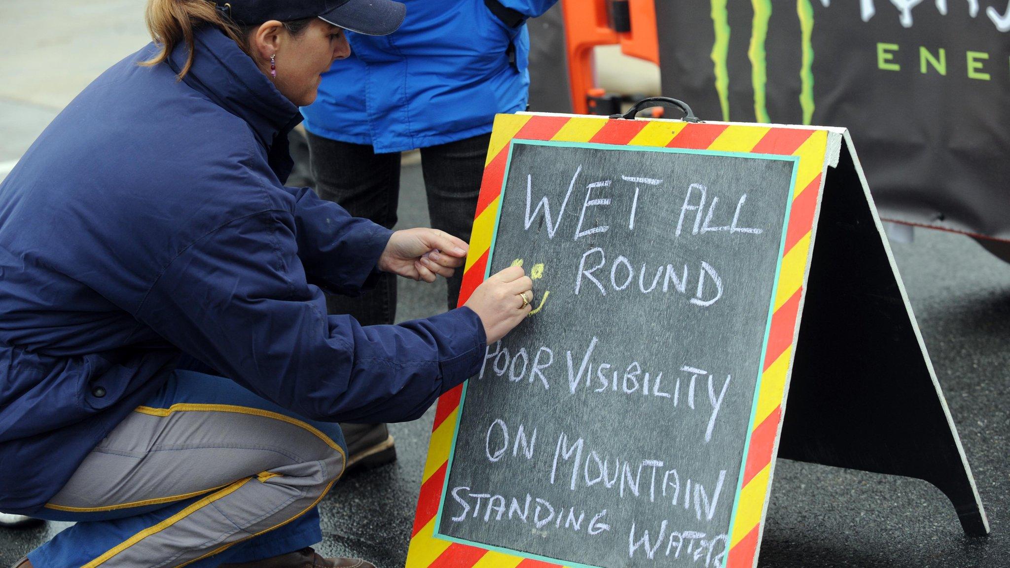 This year's Isle of Man TT has been badly affected by wet weather