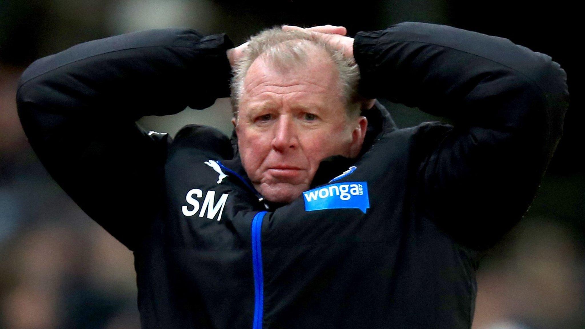 Newcastle head coach Steve McClaren