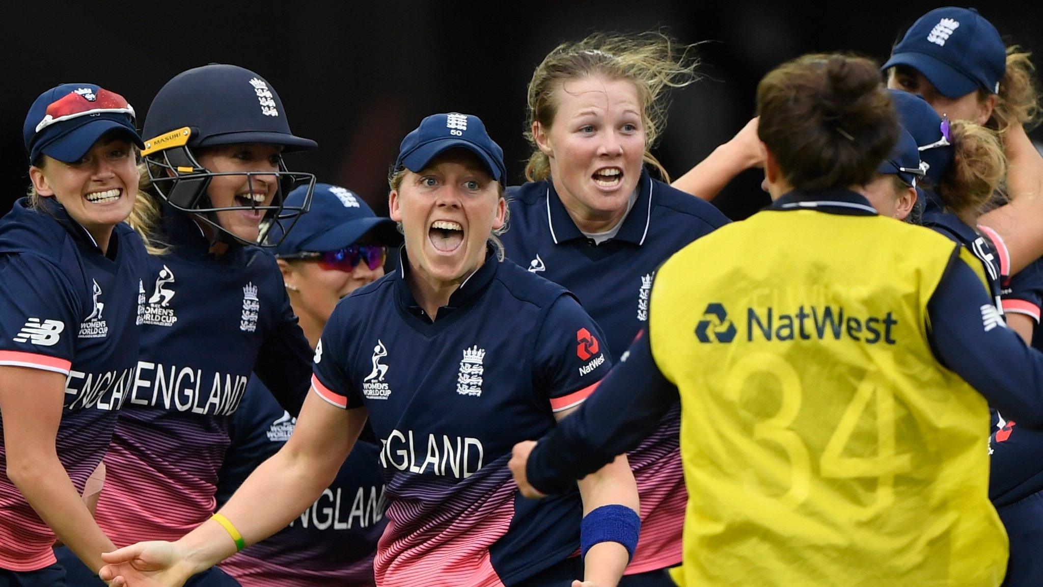 England women celebrate