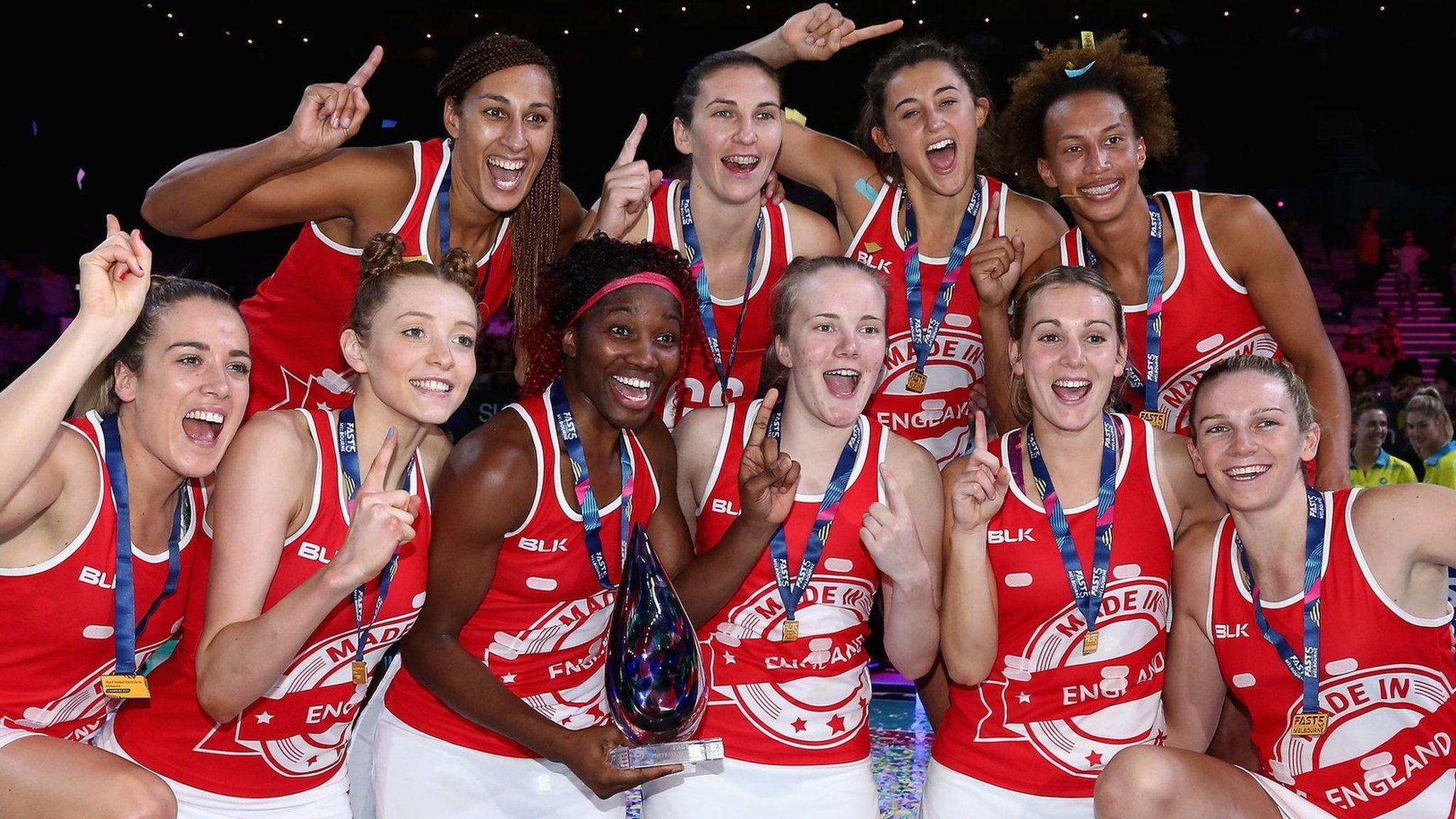 England celebrate after winning the 2017 Fast5 World Series