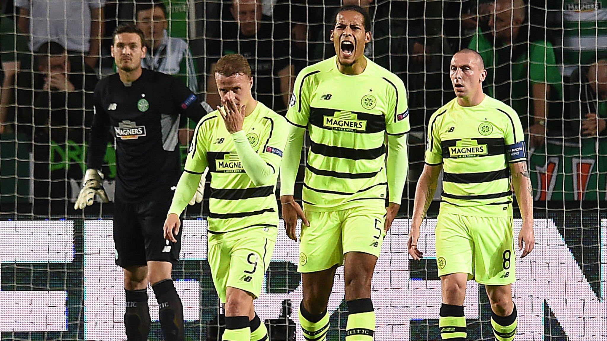 Celtic players looking dejected