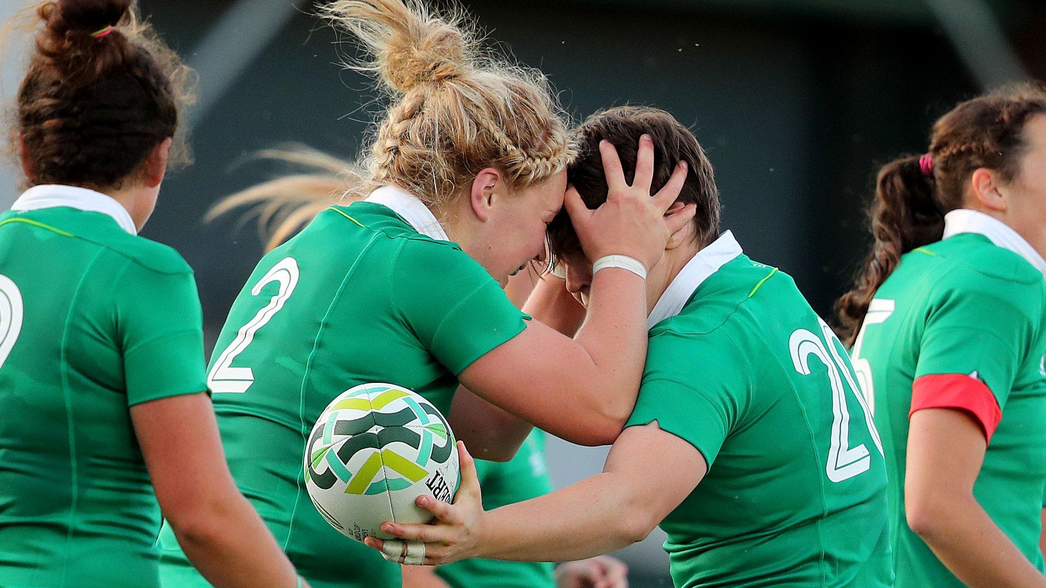 Ciara Griffin scored Ireland's second try of the game