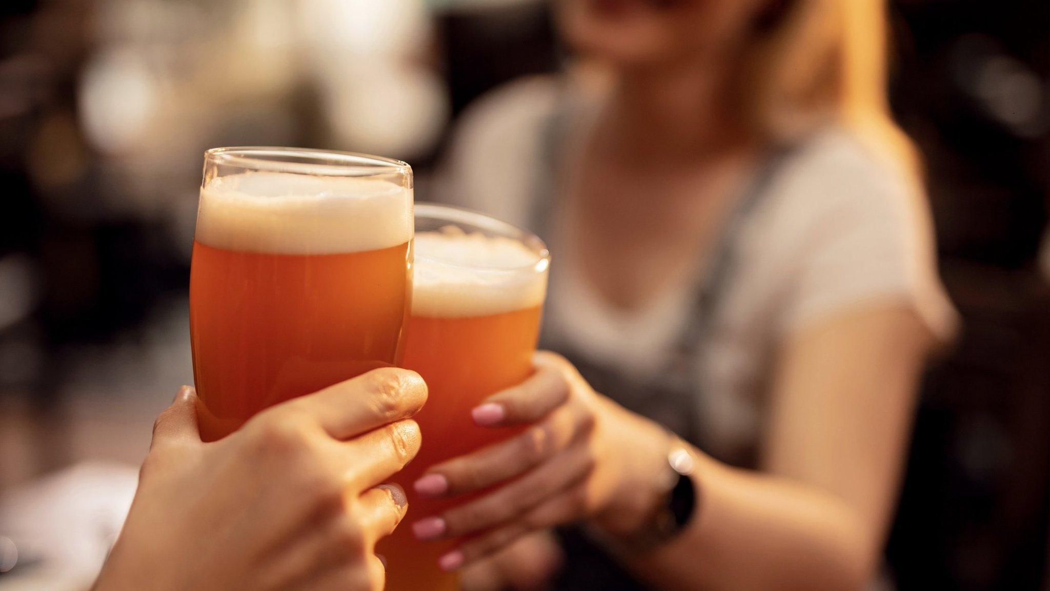 Blurred stock image of women toasting