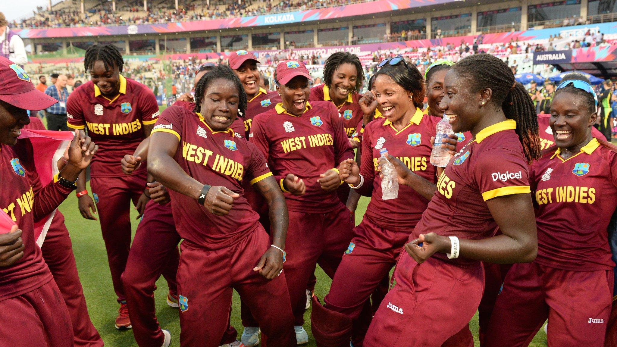 West Indies celebrate winning the 2016 event