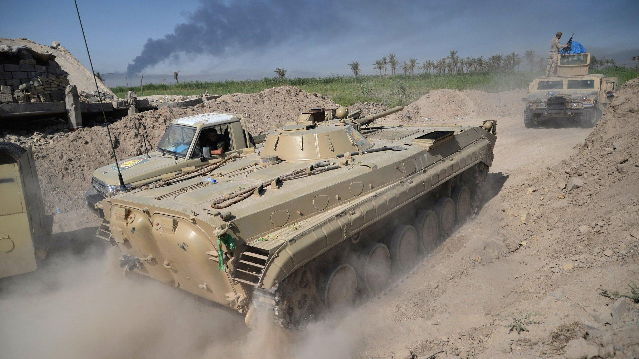 Iraqi government forces outside Falluja, 23 May 2016