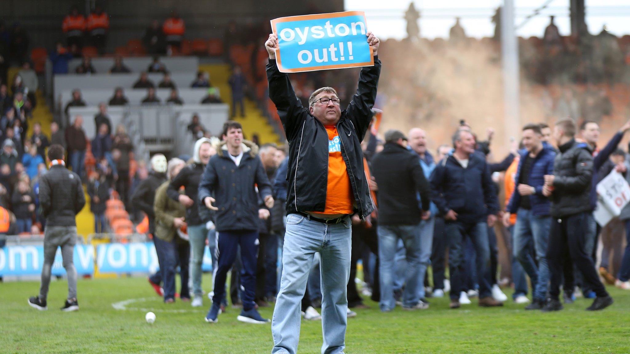 Blackpool protest Huddersfield