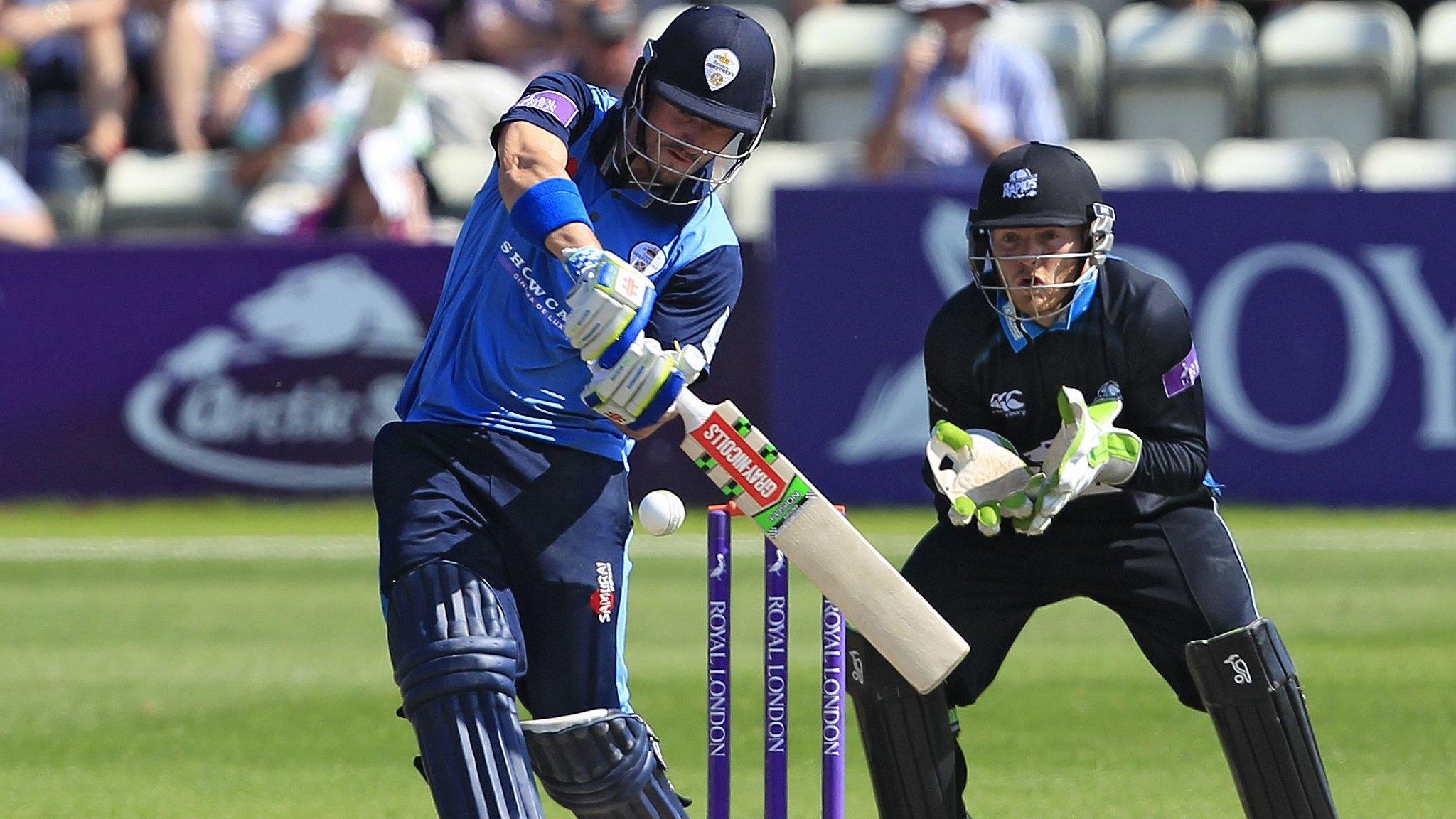 Derbyshire's New Zealand international batsman Hamish Rutherford