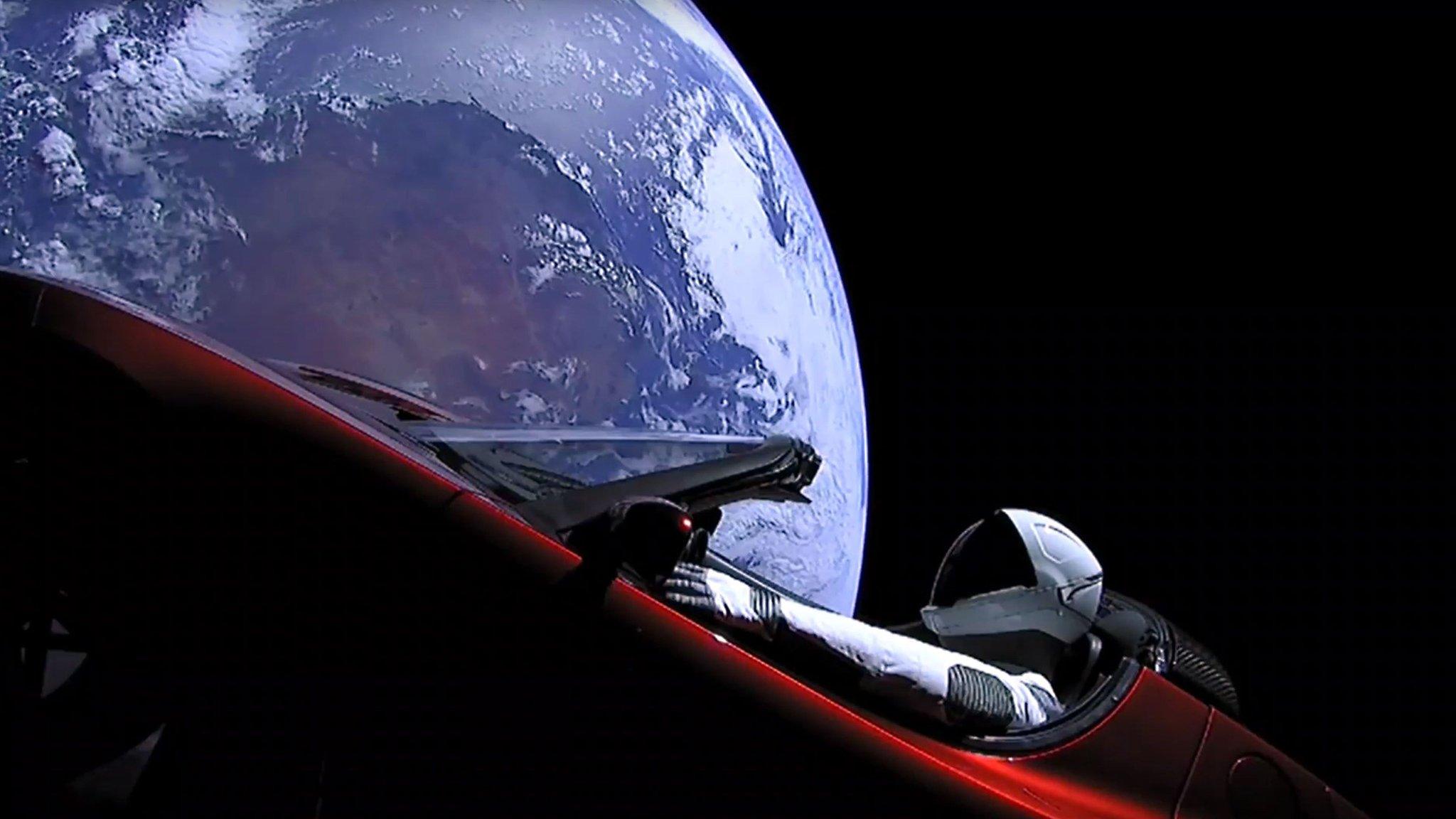 Car in space