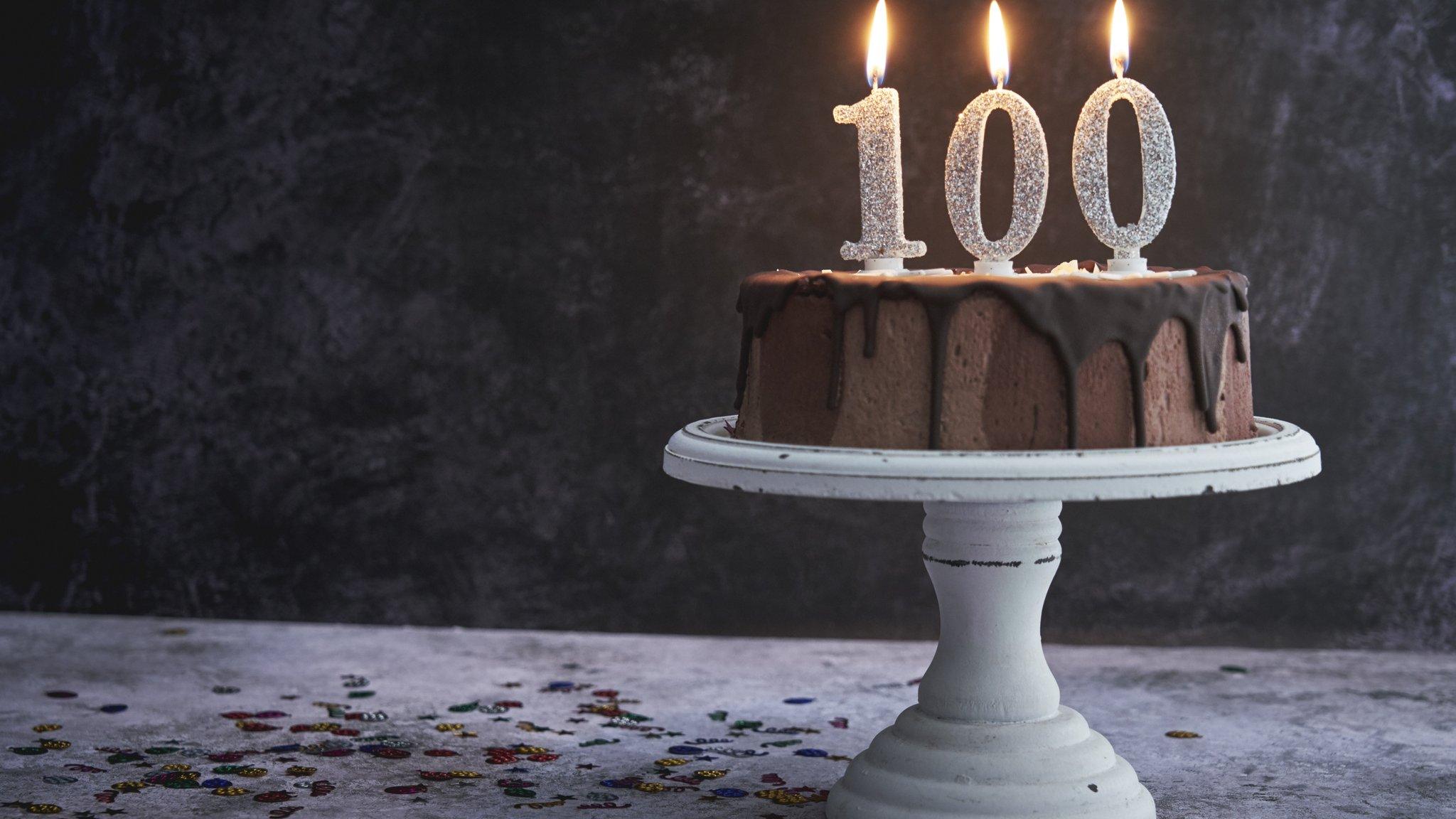 A birthday cake with candles