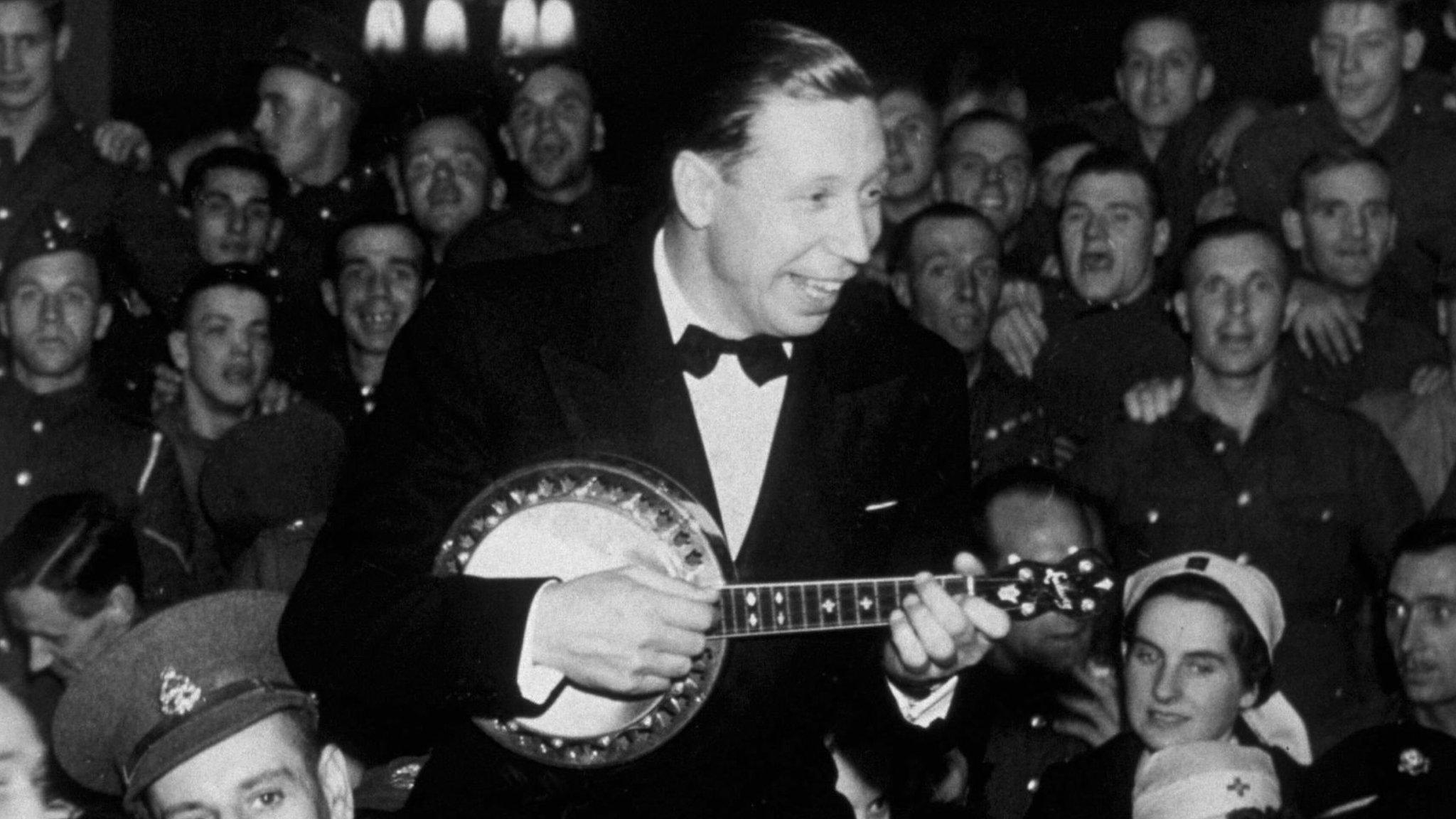 George Formby entertaining troops 1939