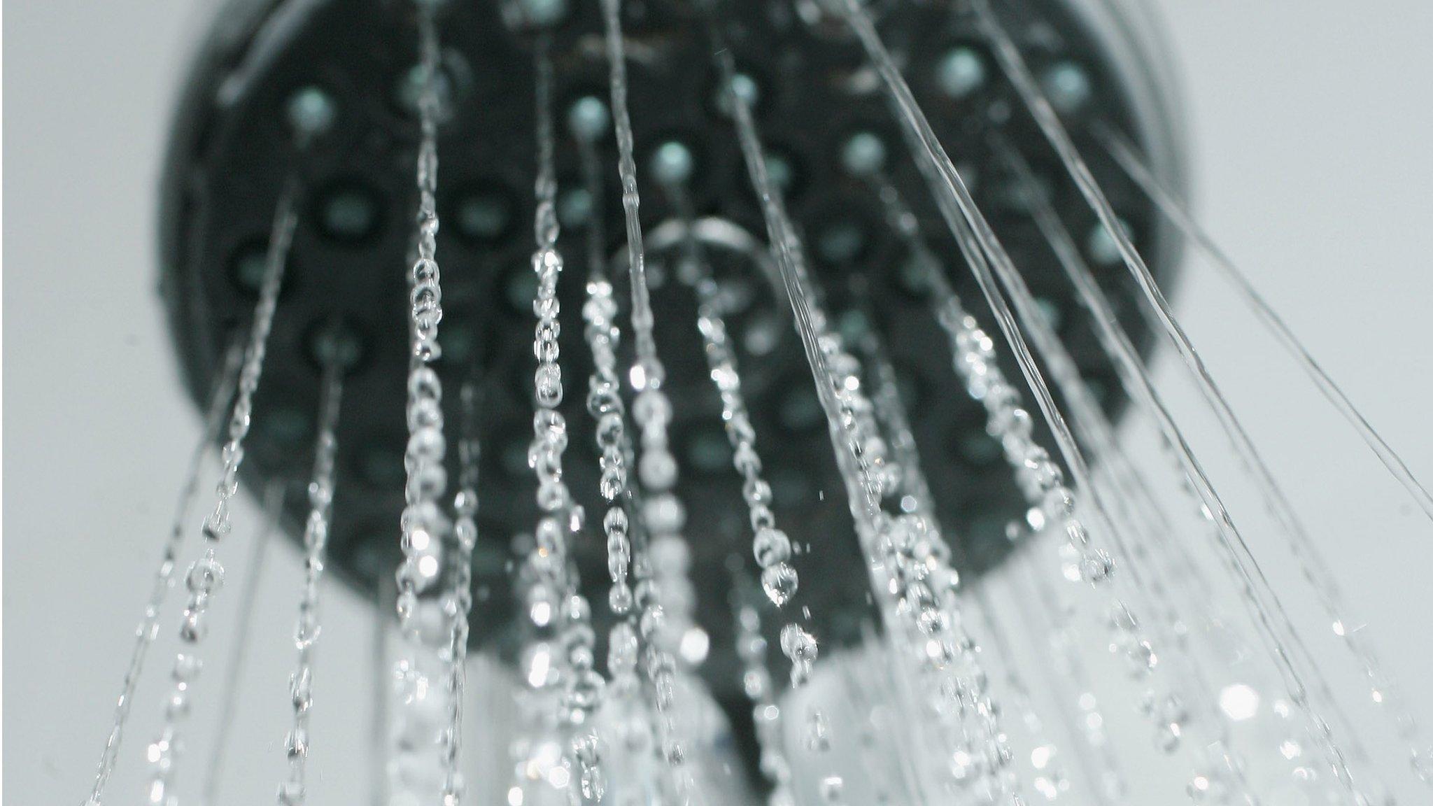 Shower head with water coming out