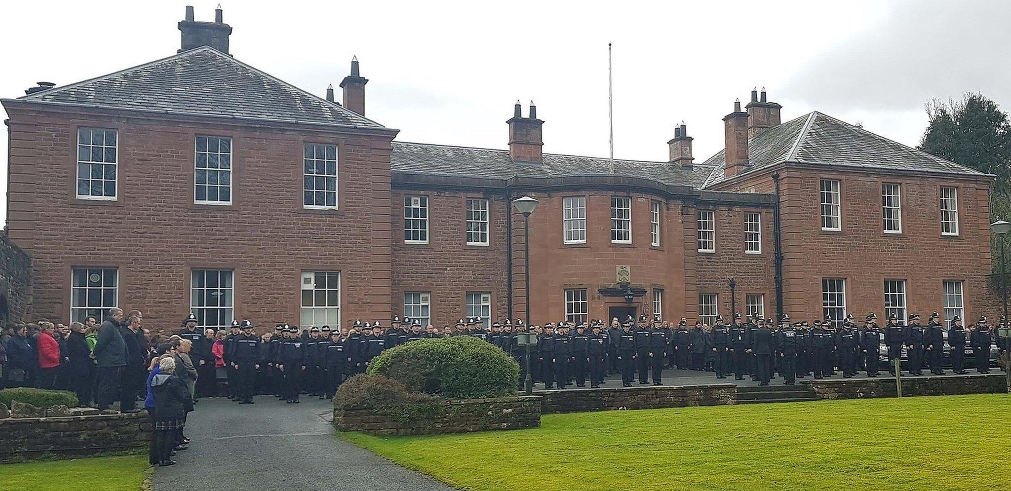 Cumbria Police officers paid tribute to PC Dumphreys after he died