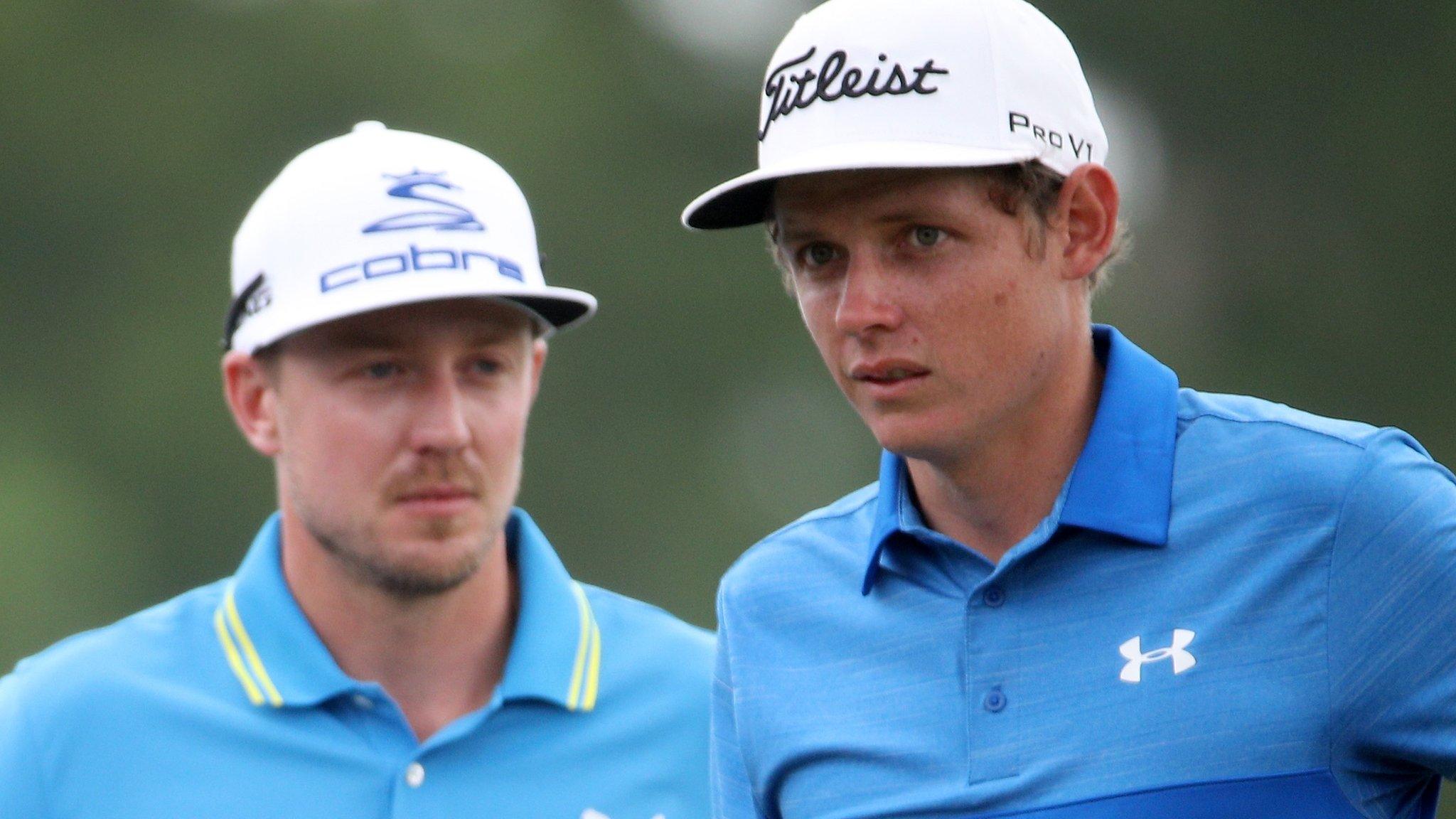 Cameron Smith and Jonas Blixt in round three action in New Orleans