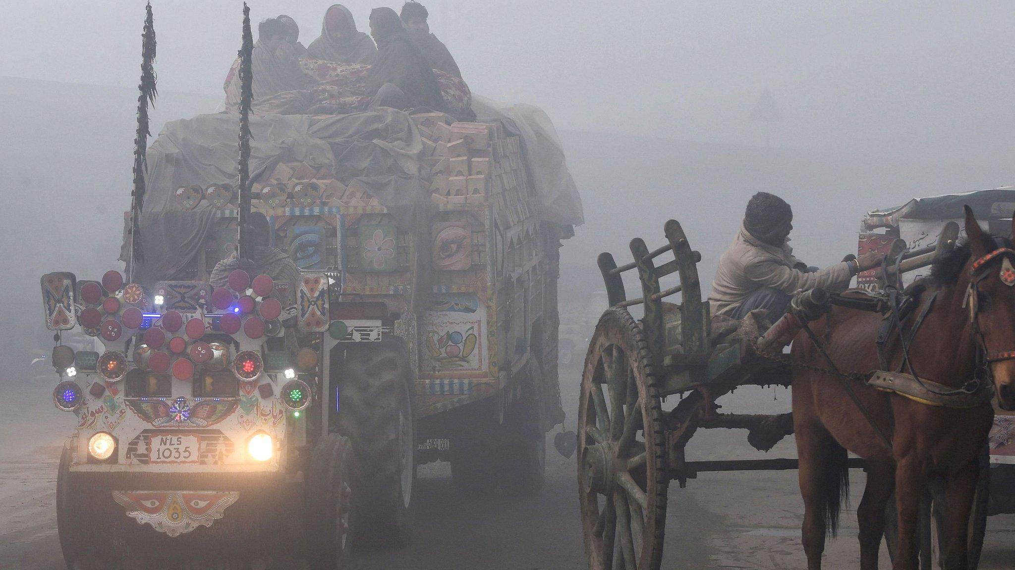 Lahore tractor in smog