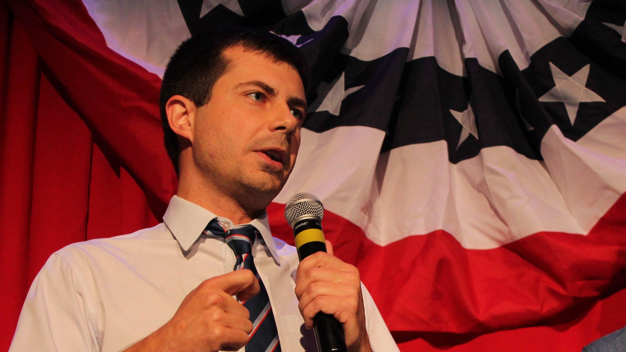 Pete Buttigieg speaking at an event in 2016