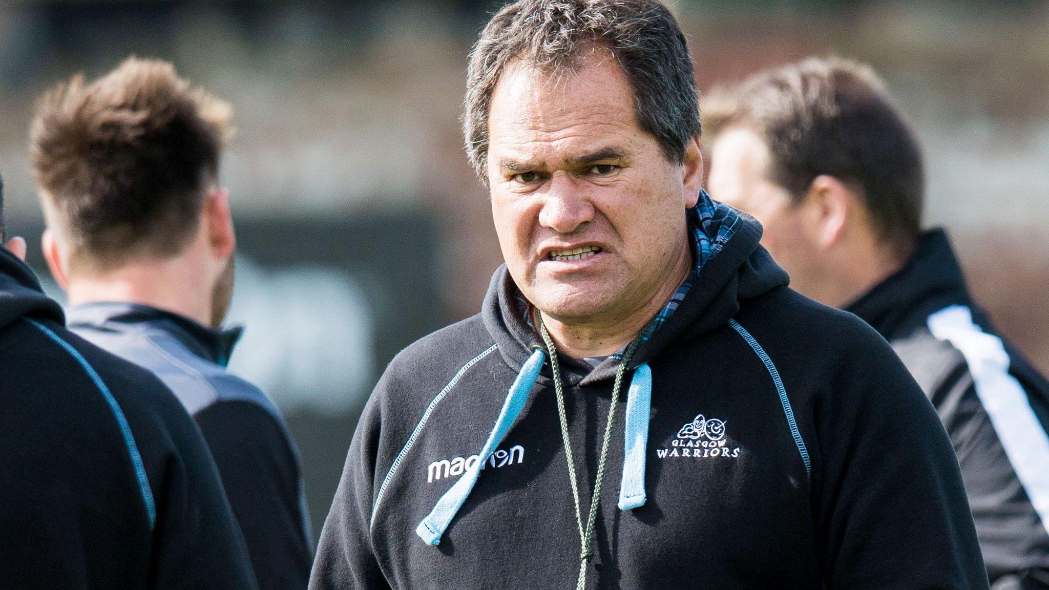 Glasgow Warriors head coach Dave Rennie