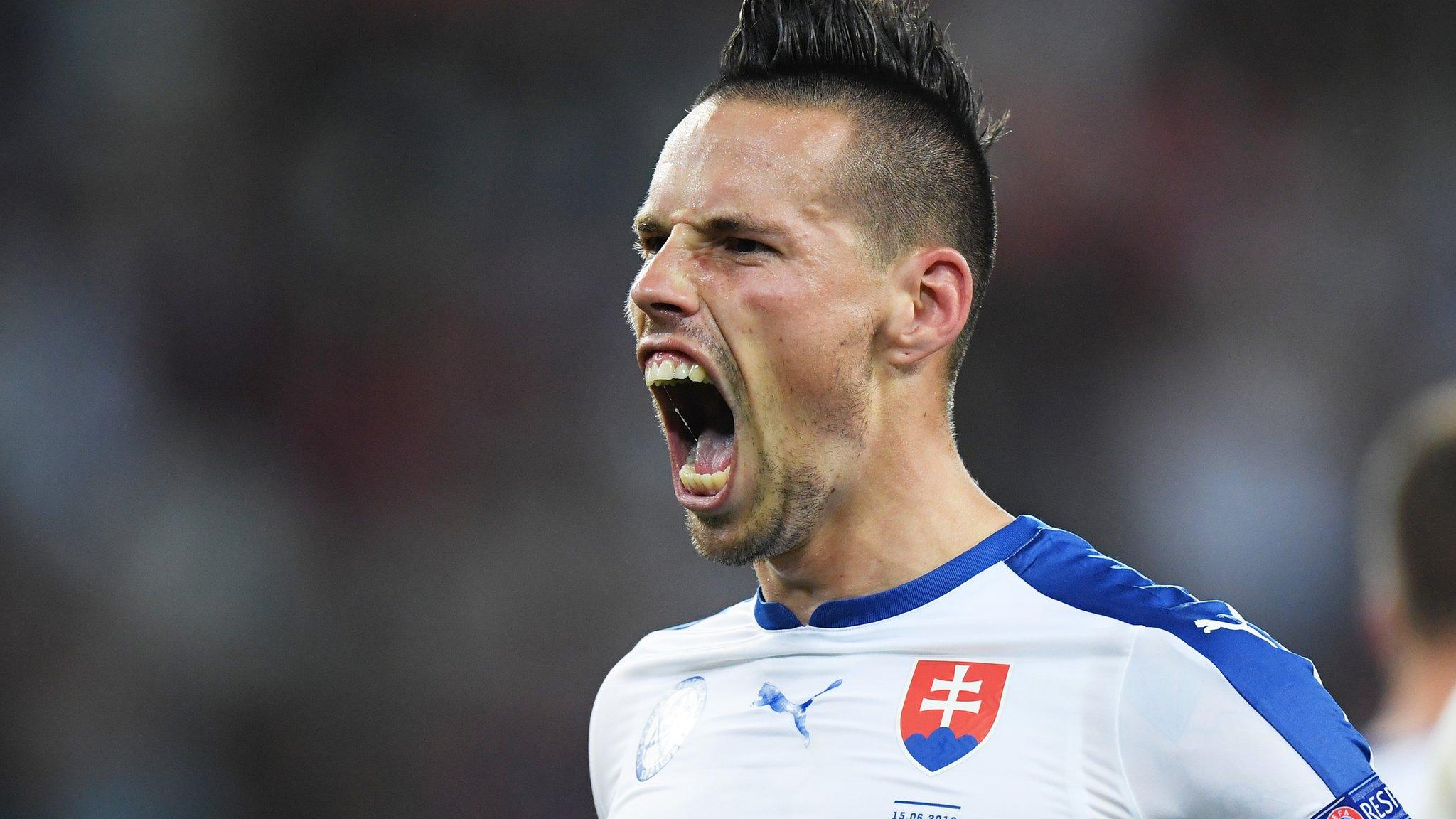 Marek Hamsik of Slovakia celebrates