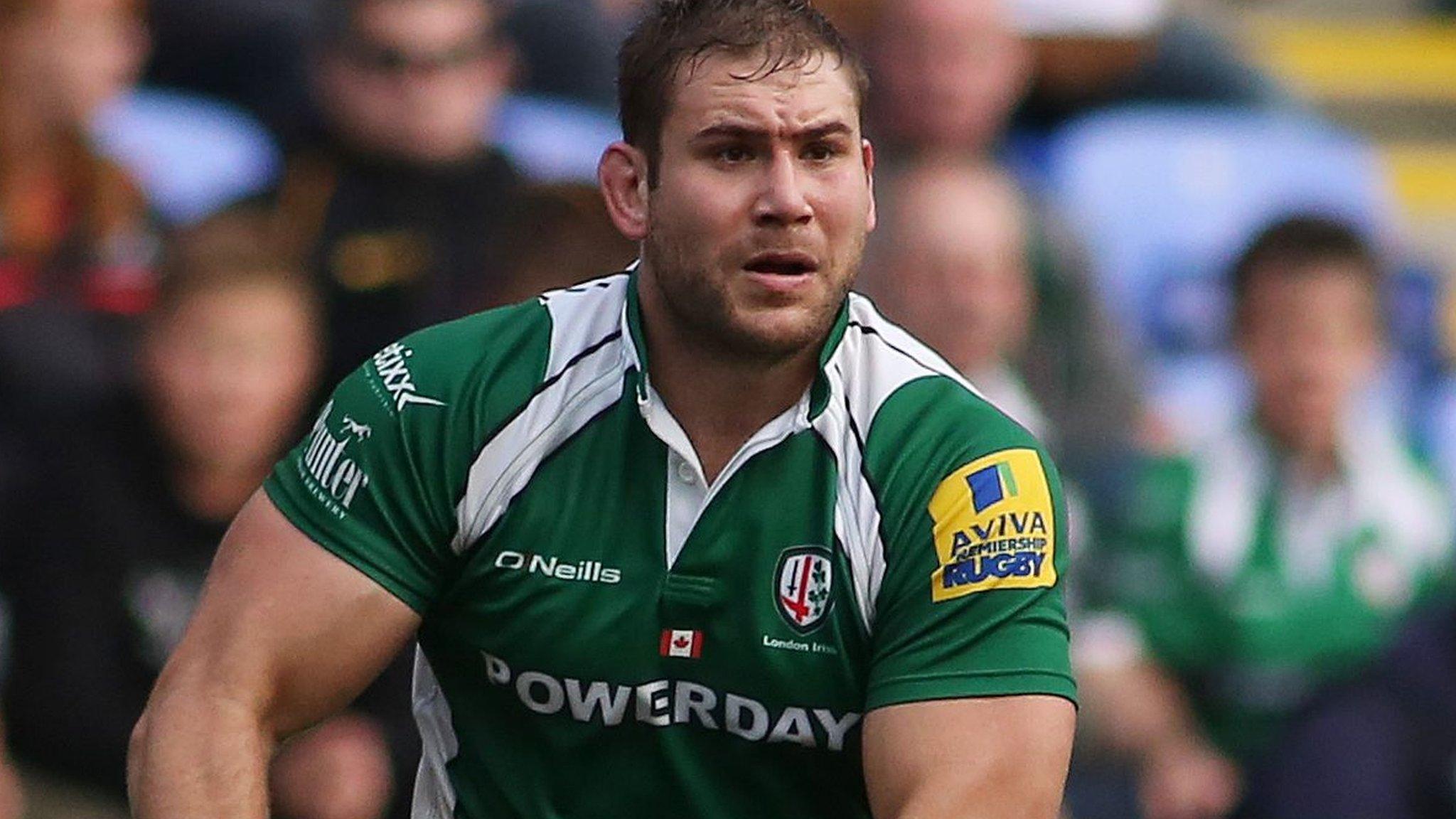 London Irish back row Jebb Sinclair