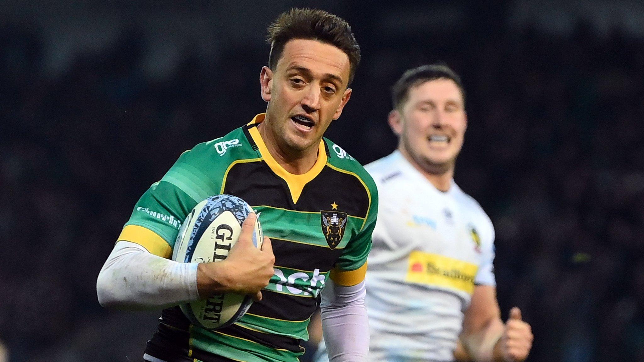 Alex Mitchell playing for Northampton Saints