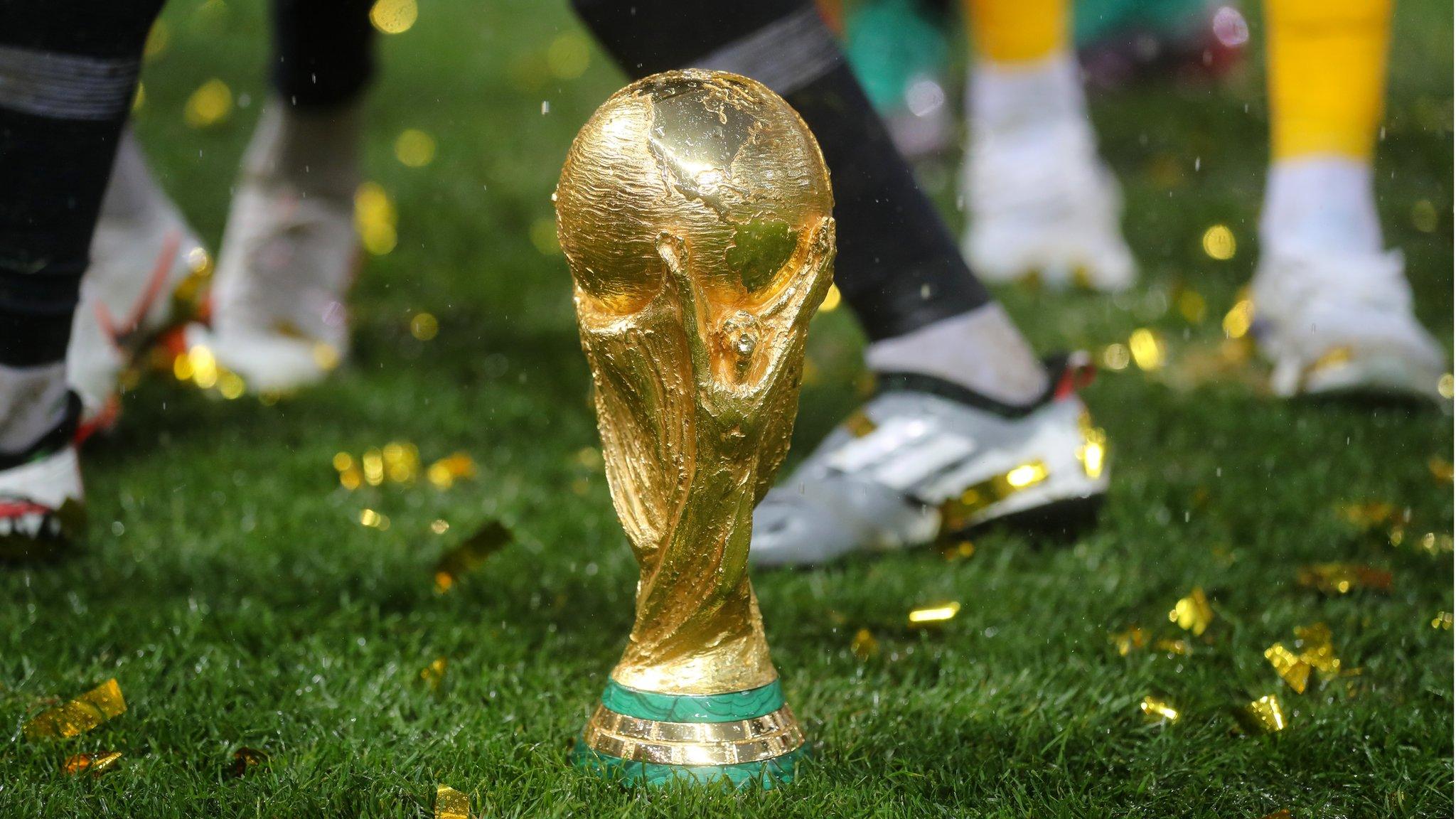 The World Cup trophy