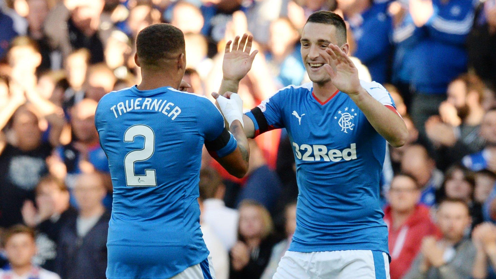 Rangers skipper Lee Wallace scored twice