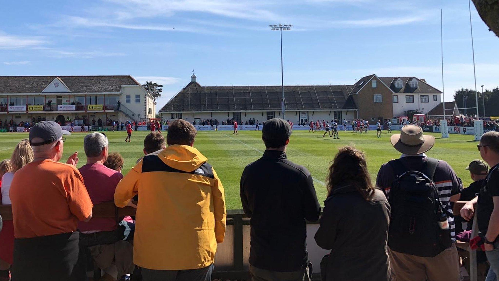 Crowds attend a Jersey Reds match