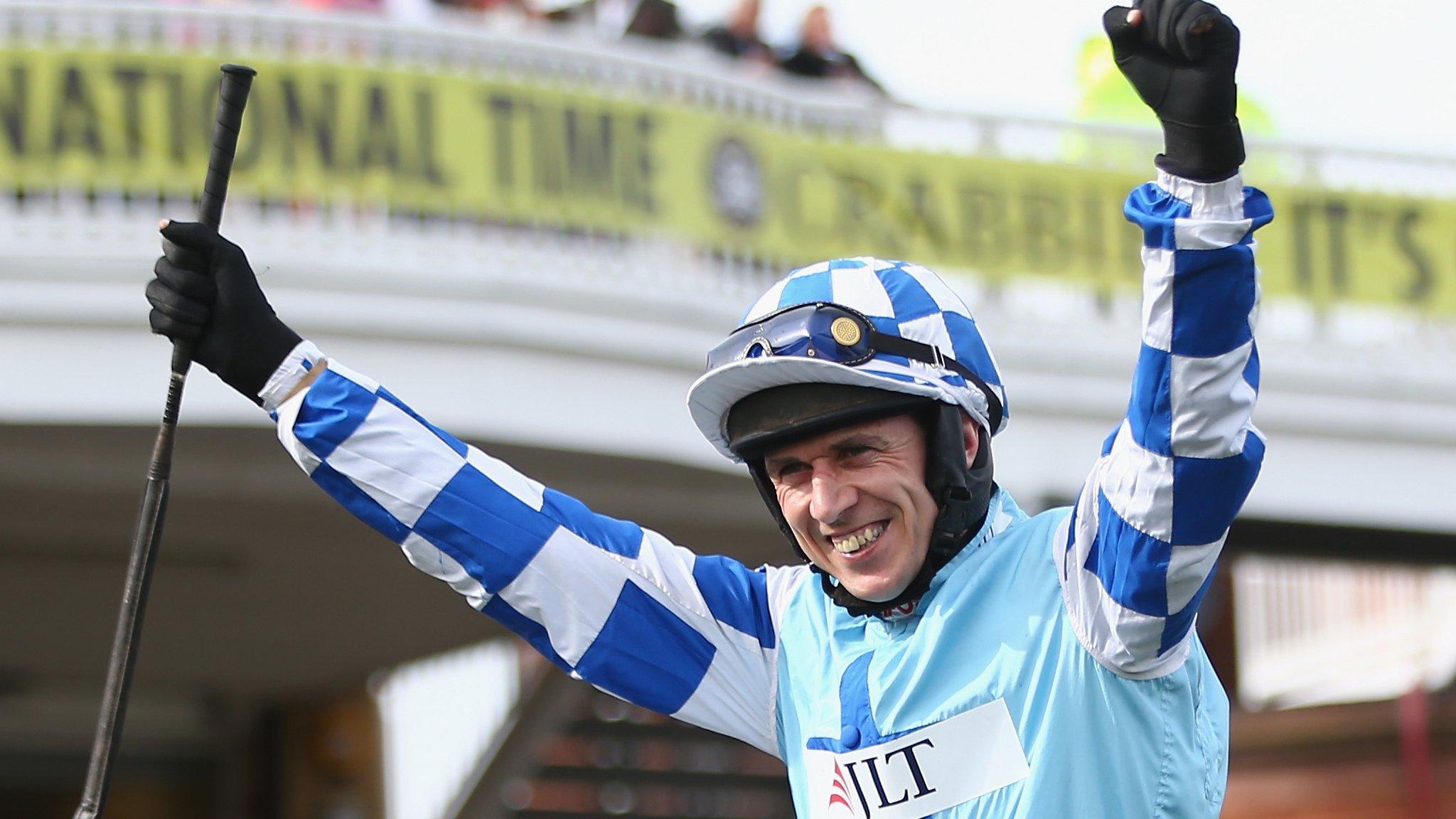 Paddy Brennan after winning on God's Own at Aintree in April 2016