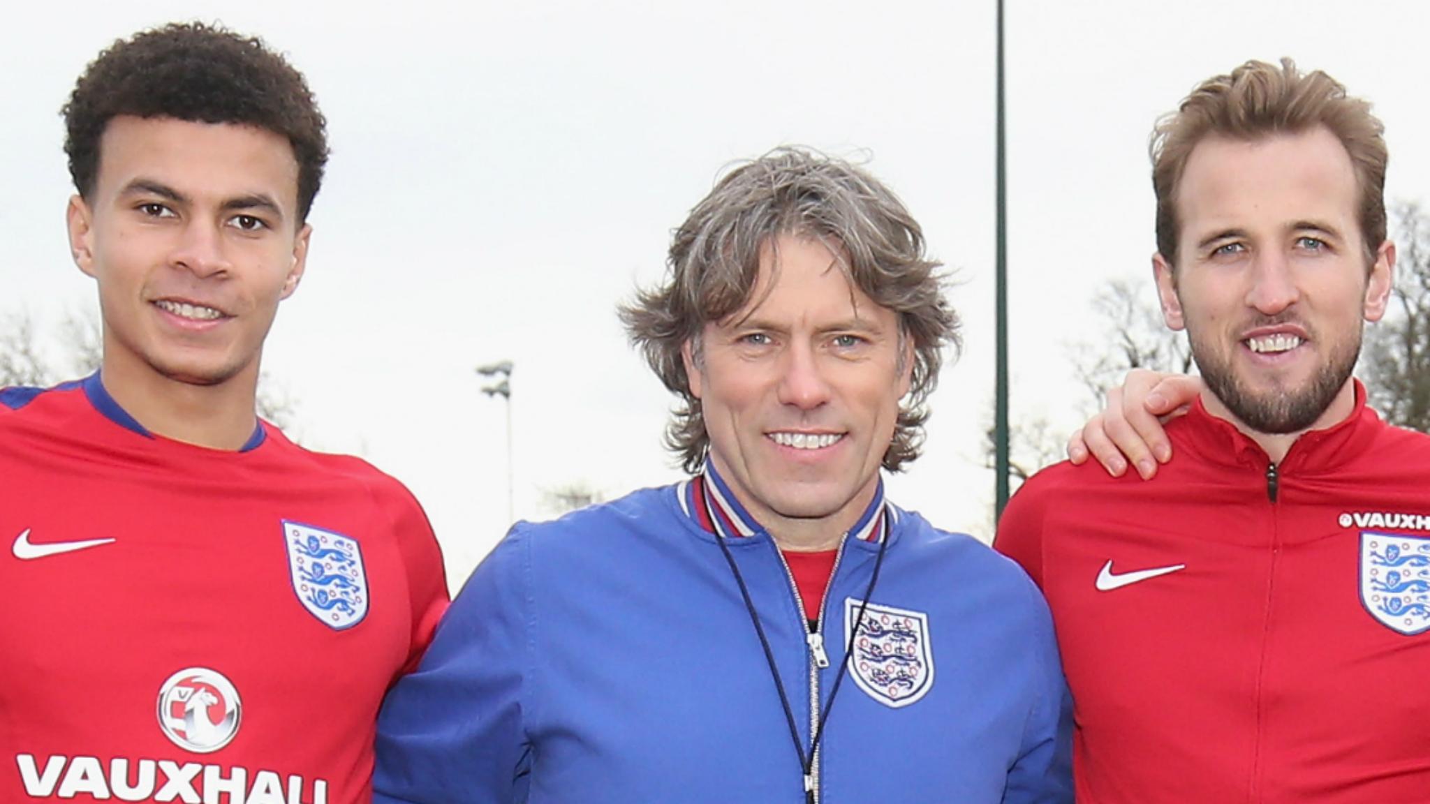 Dele Alli, John Bishop and Harry Kane