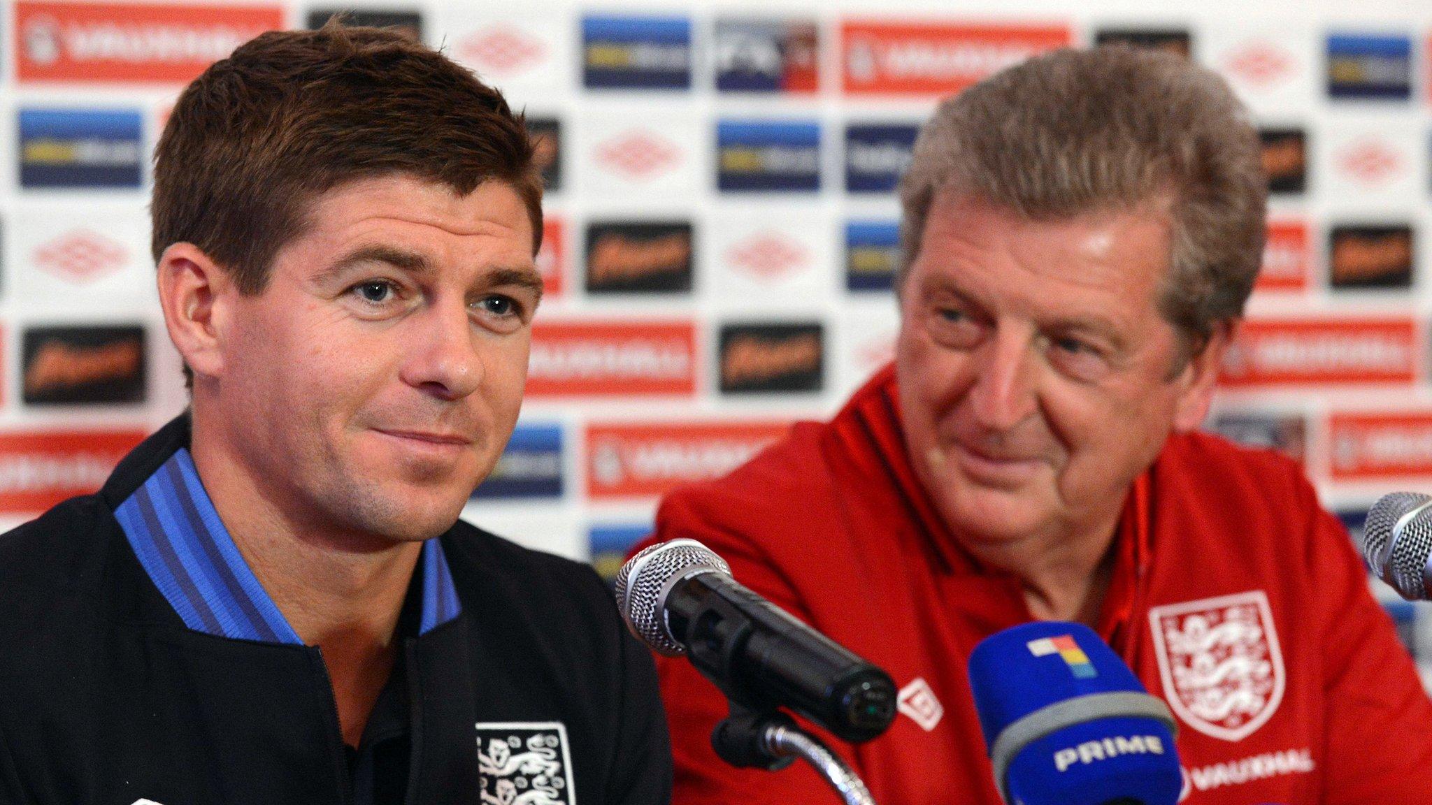 Steven Gerrard and Roy Hodgson
