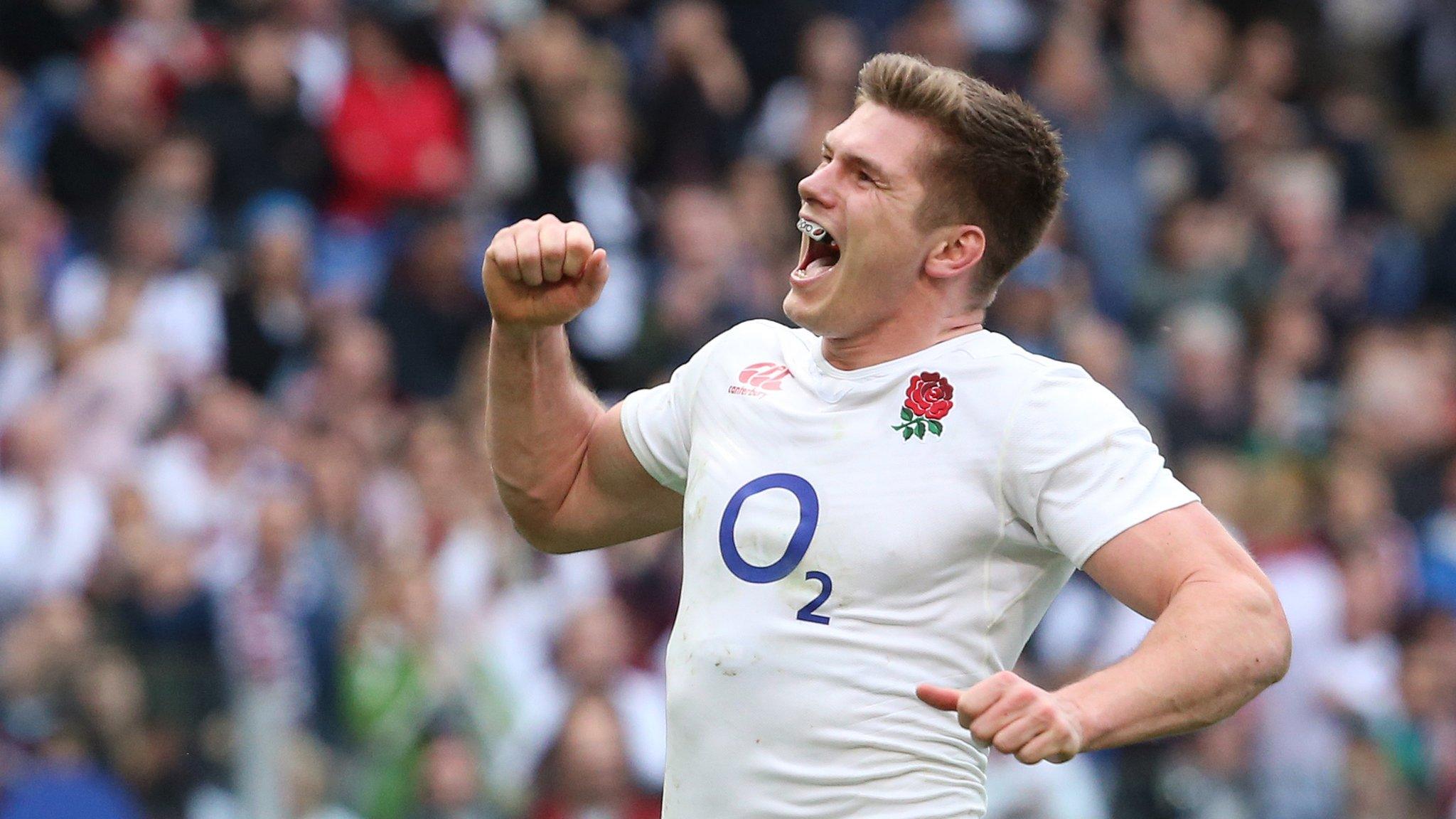 Owen Farrell celebrates