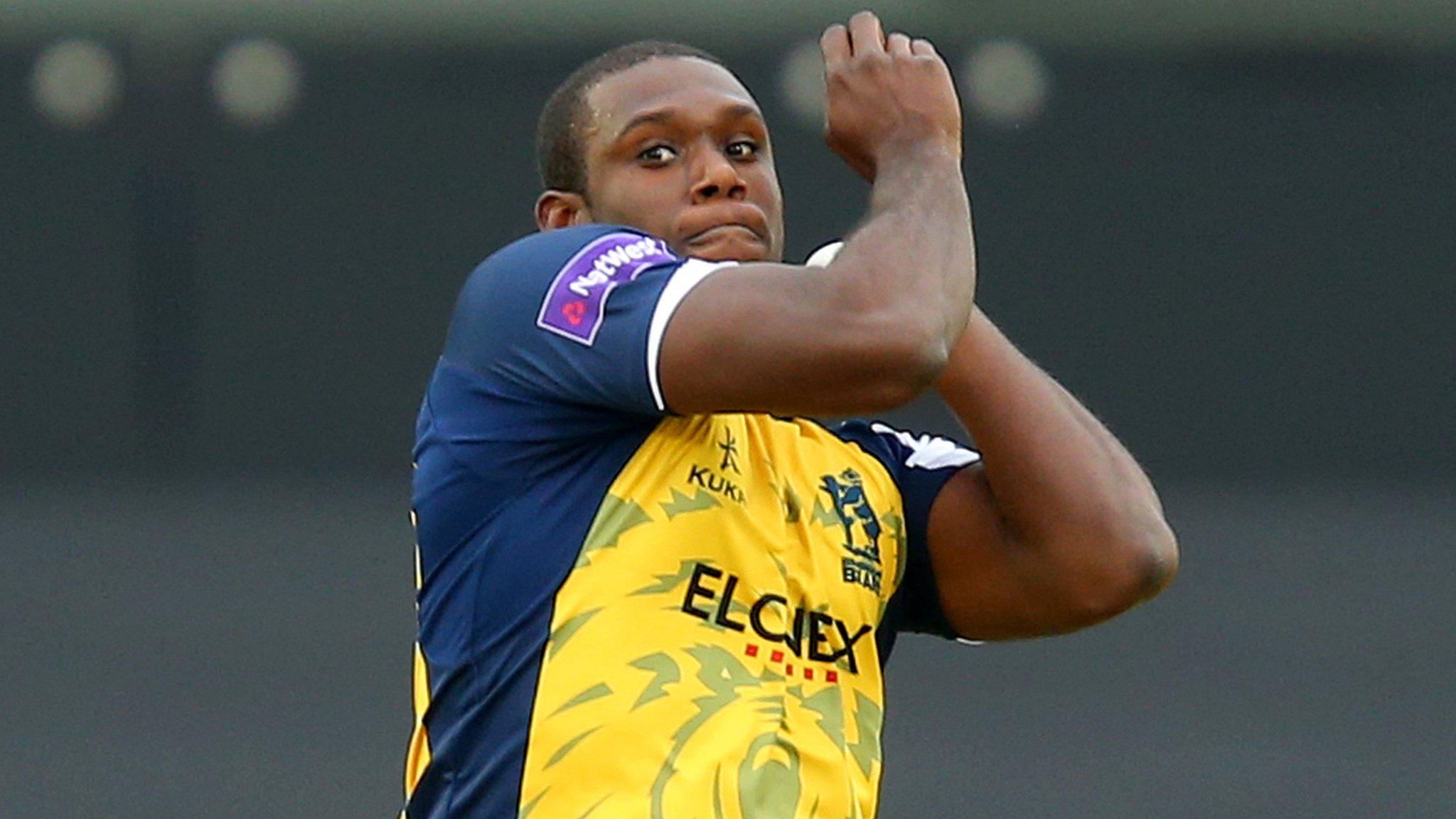 Warwickshire fast bowler Keith Barker