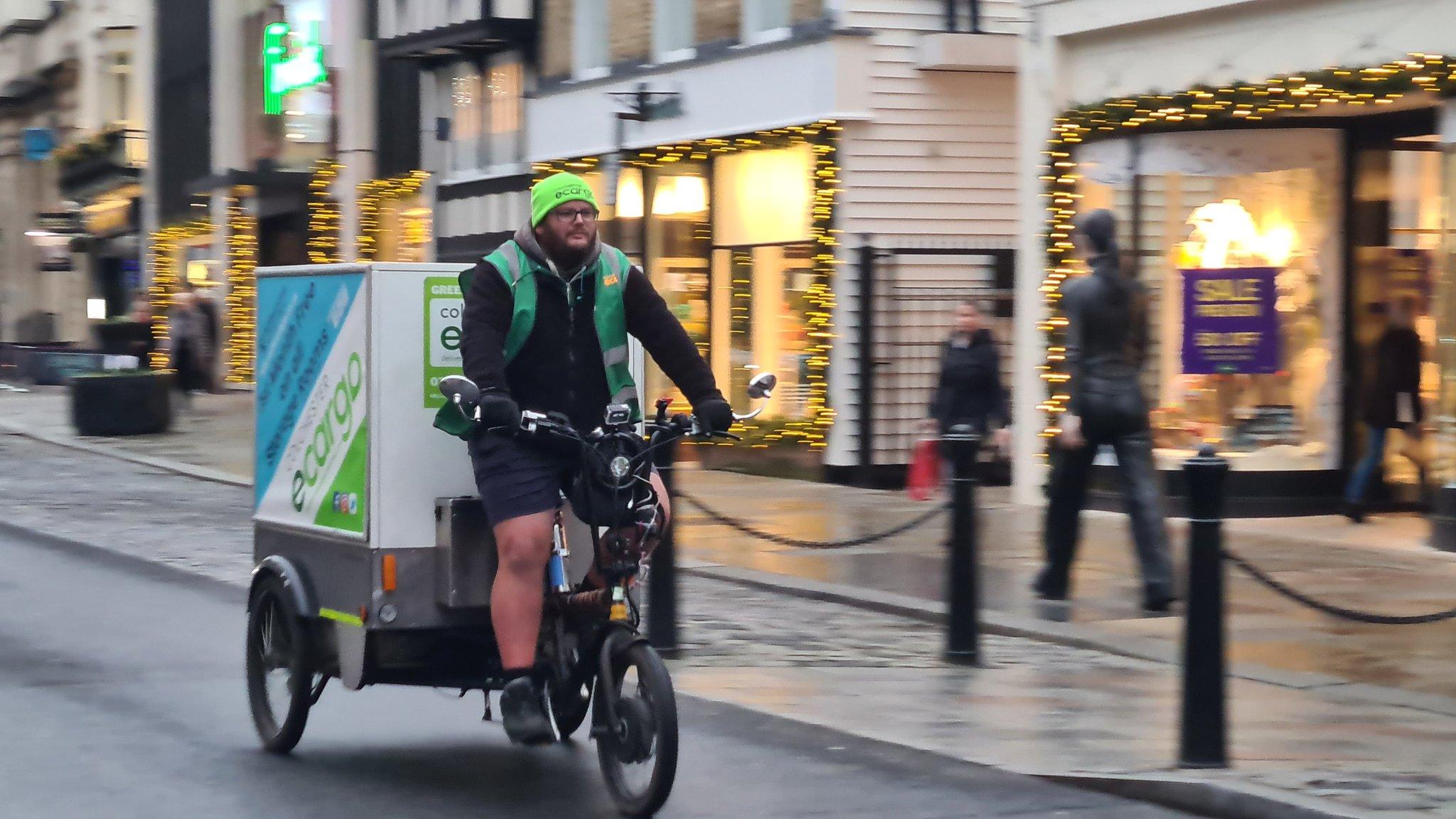 An eCargo bike on Colchester high street.